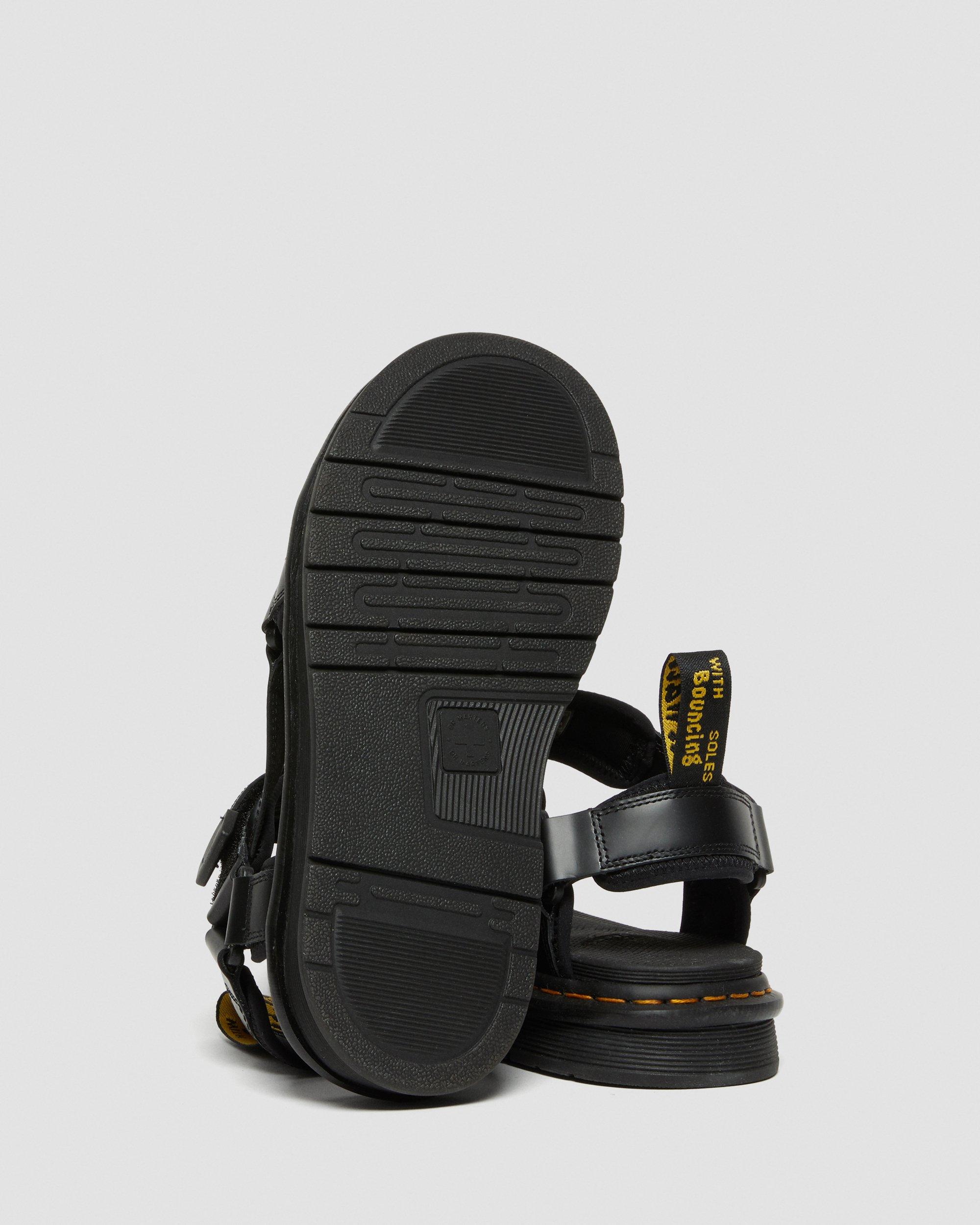 Suicoke Depa Leather Strap Sandals in BLACK | Dr. Martens™