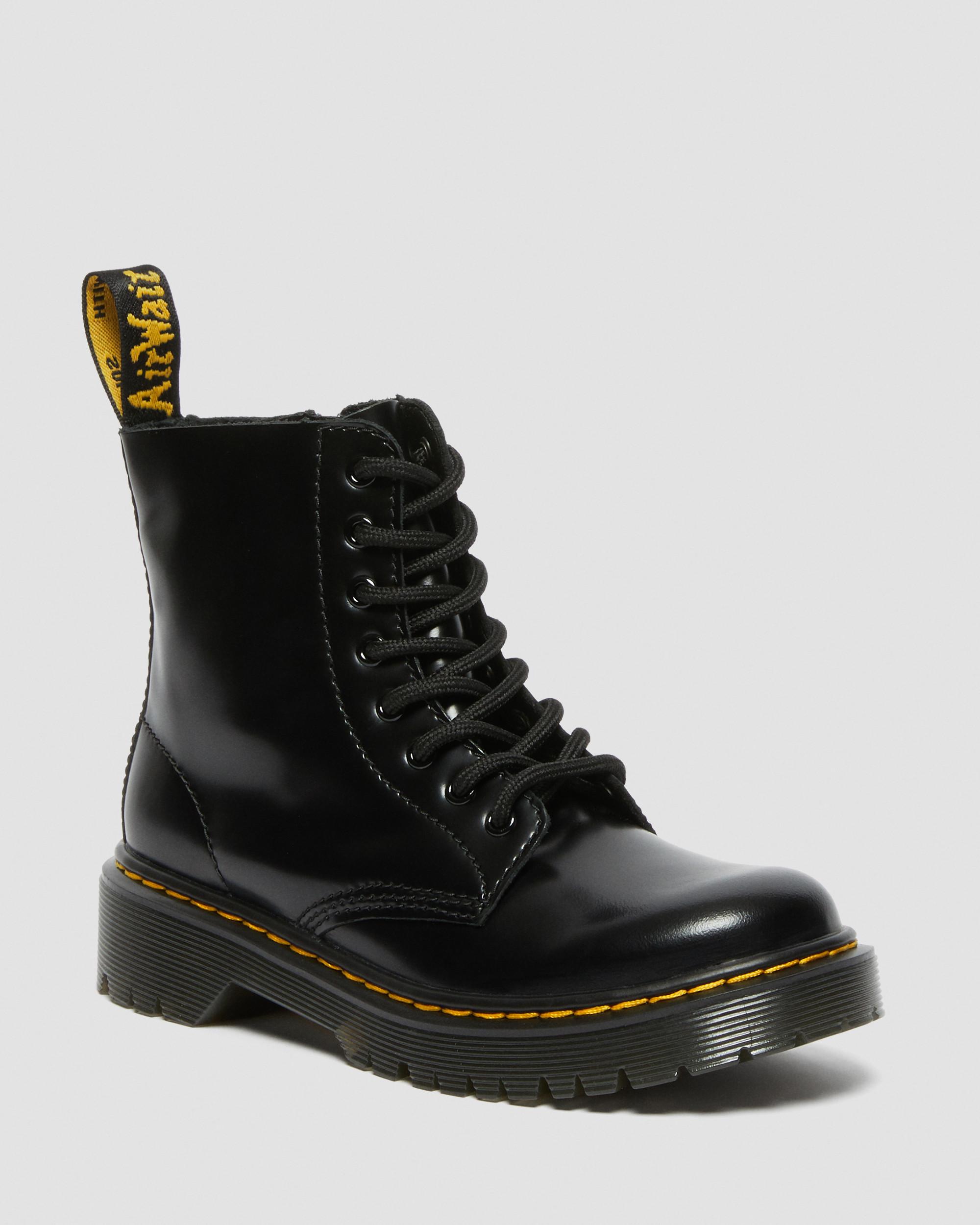 Junior 1460 Pascal Bex Leather Lace Up Boots in BLACK | Dr. Martens™