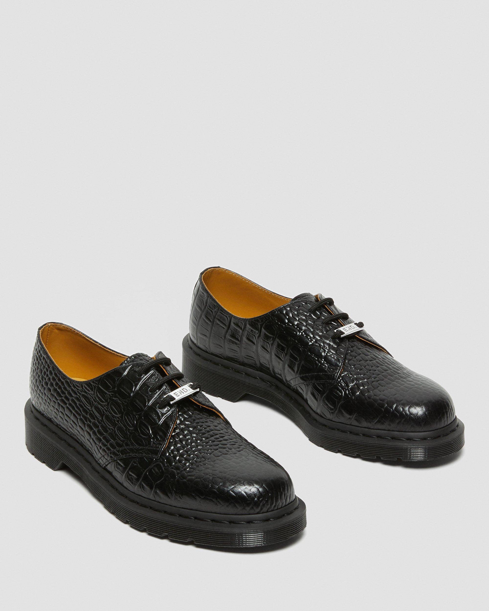 1461 Croc Sophnet. X End. Leather Shoes in BLACK | Dr. Martens™