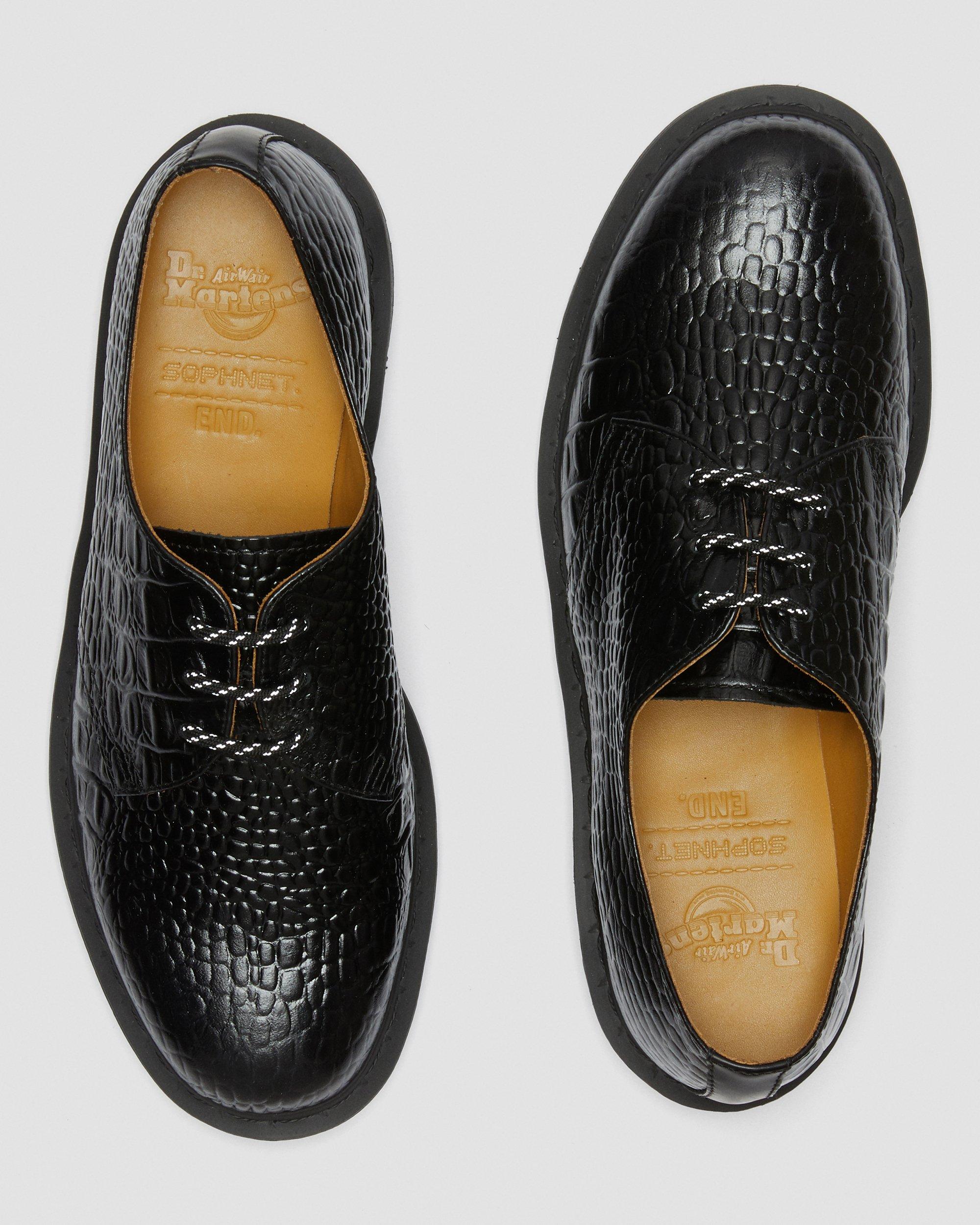 1461 Croc Sophnet. X End. Leather Shoes in BLACK | Dr. Martens™