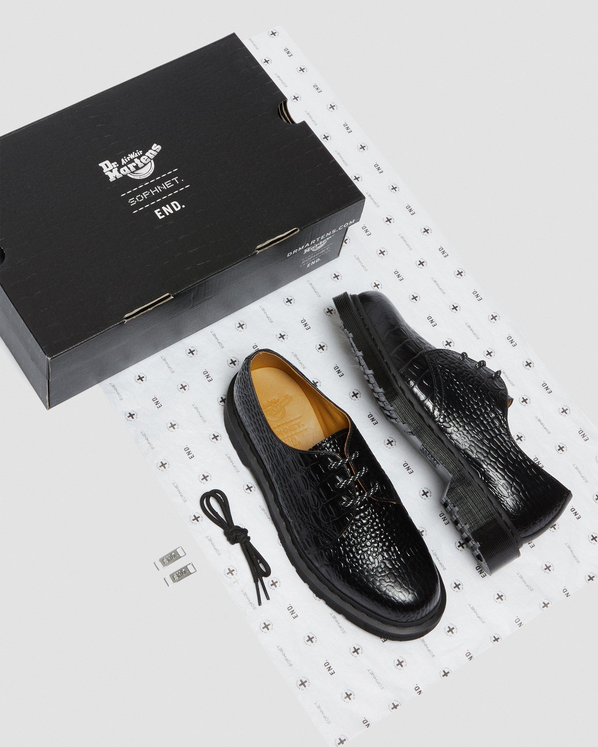 1461 Croc SOPHNET. X END. Leather Shoes in BLACK | Dr. Martens™