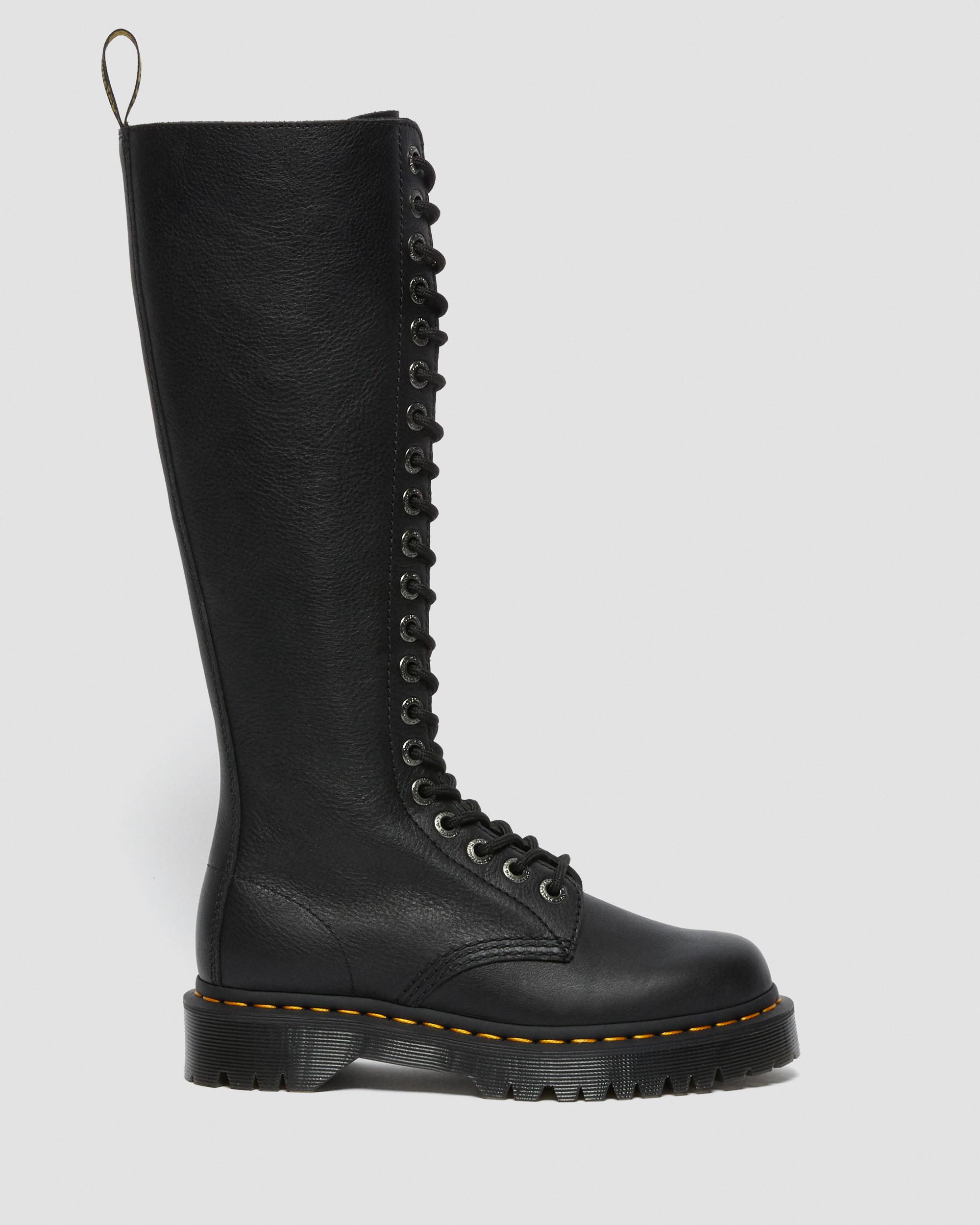 1B60 Bex Pisa Leather Knee High Boots in Black | Dr. Martens