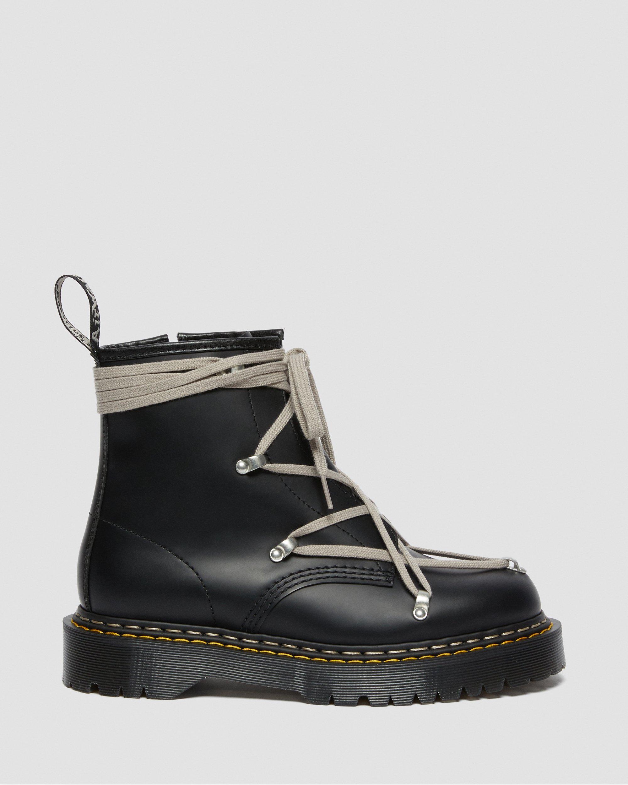 1460 Bex Rick Owens Laced Ankle Boots in Black | Dr. Martens 