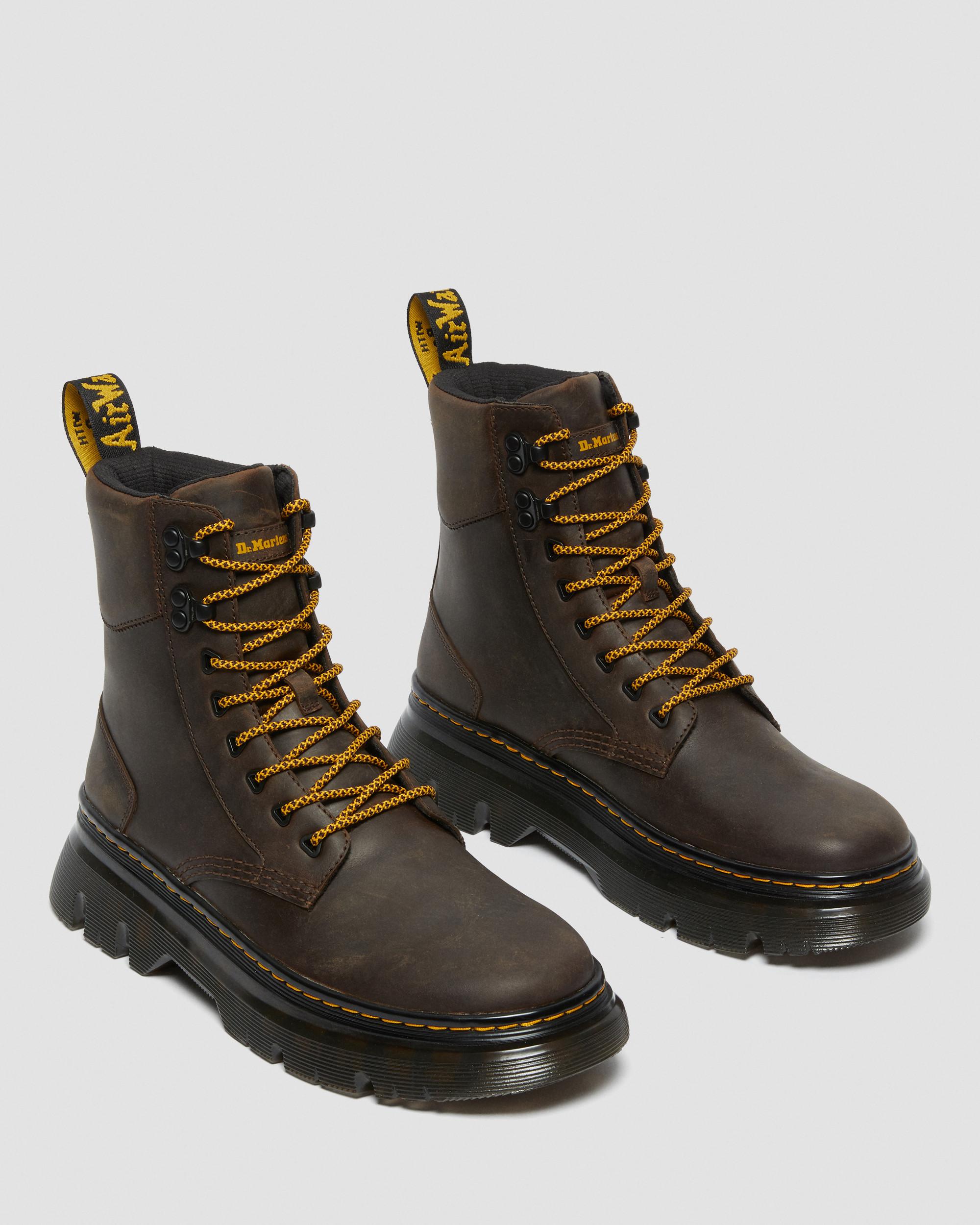 Tarik Crazy Horse Leather Utility Boots in DARK BROWN | Dr. Martens™