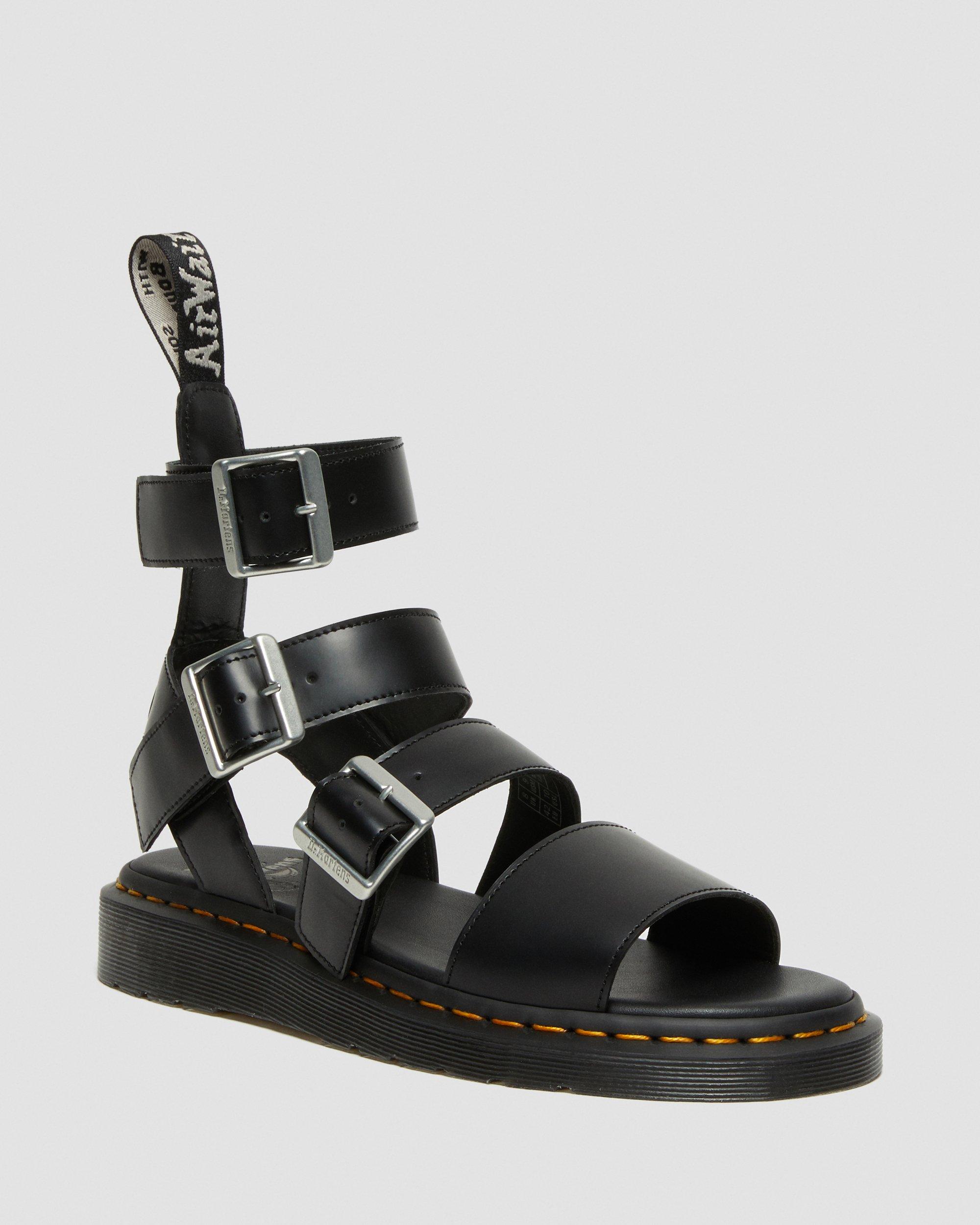 Gryphon Rick Owens Leather Gladiator Sandals in BLACK | Dr. Martens™