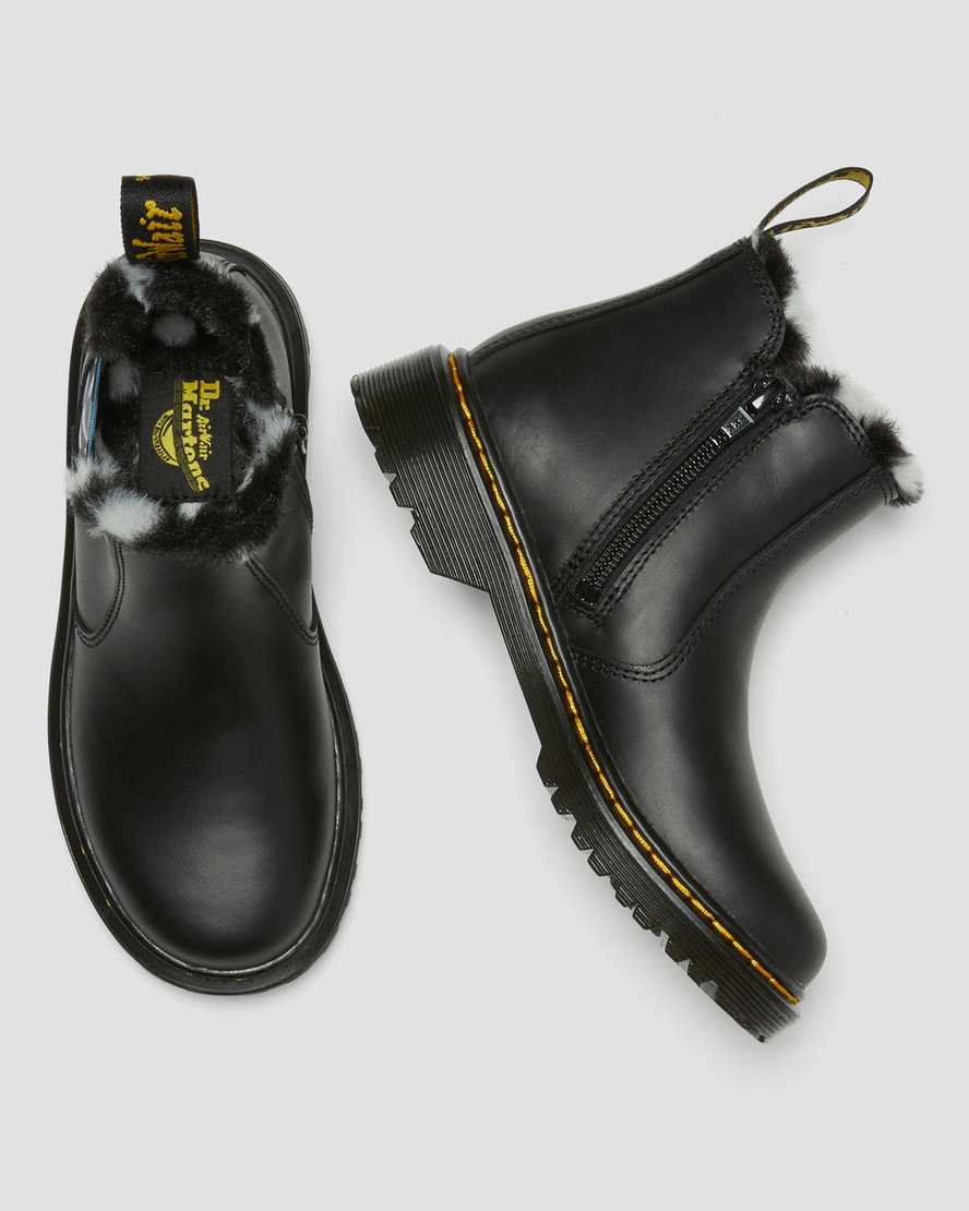 https://i1.adis.ws/i/drmartens/27035001.88.jpg?$large$Junior 2976 Leonore Faux Fur Lined Leather Chelsea Boots | Dr Martens