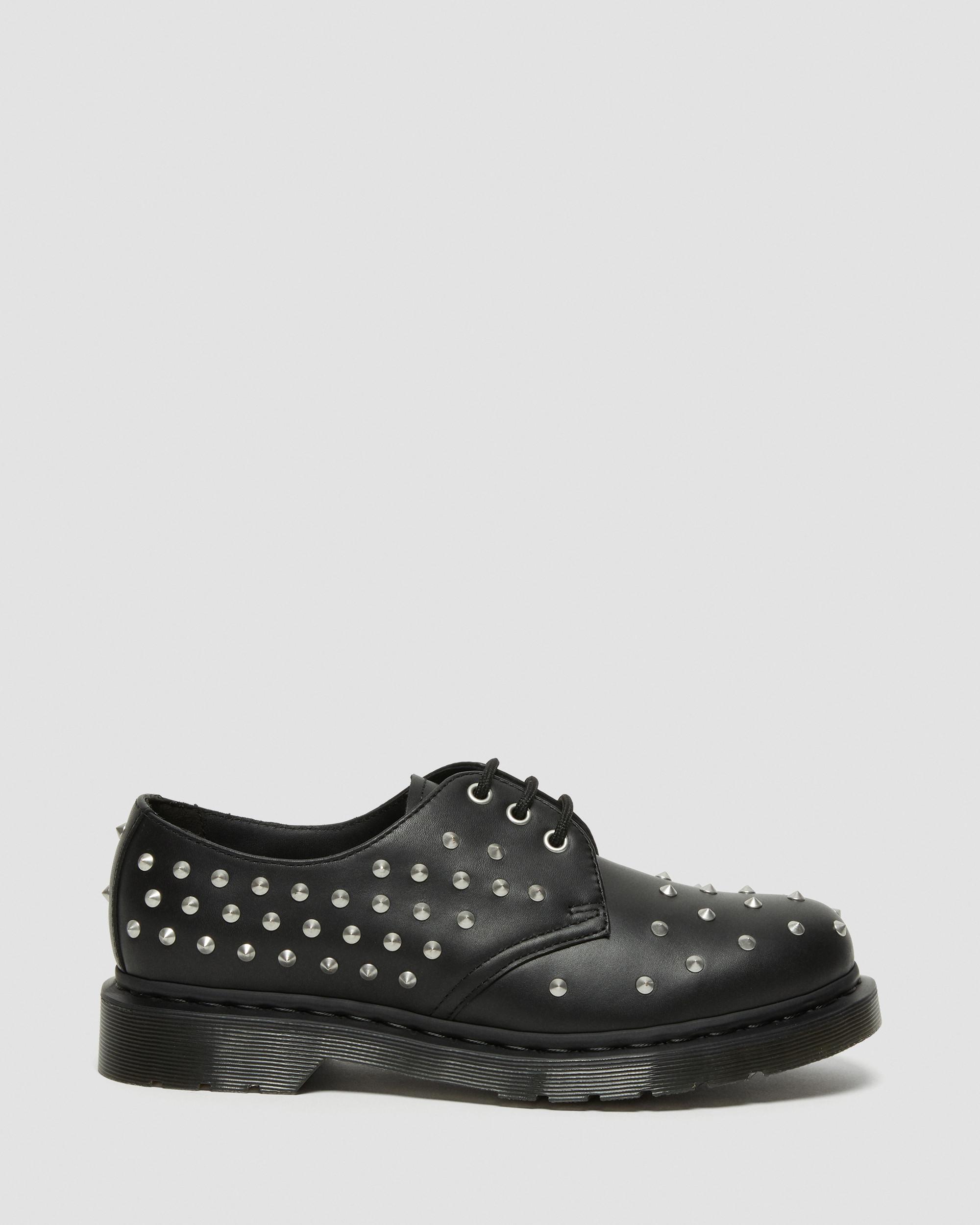 1461 Stud Wanama Leather Oxford Shoes, Black | Dr. Martens