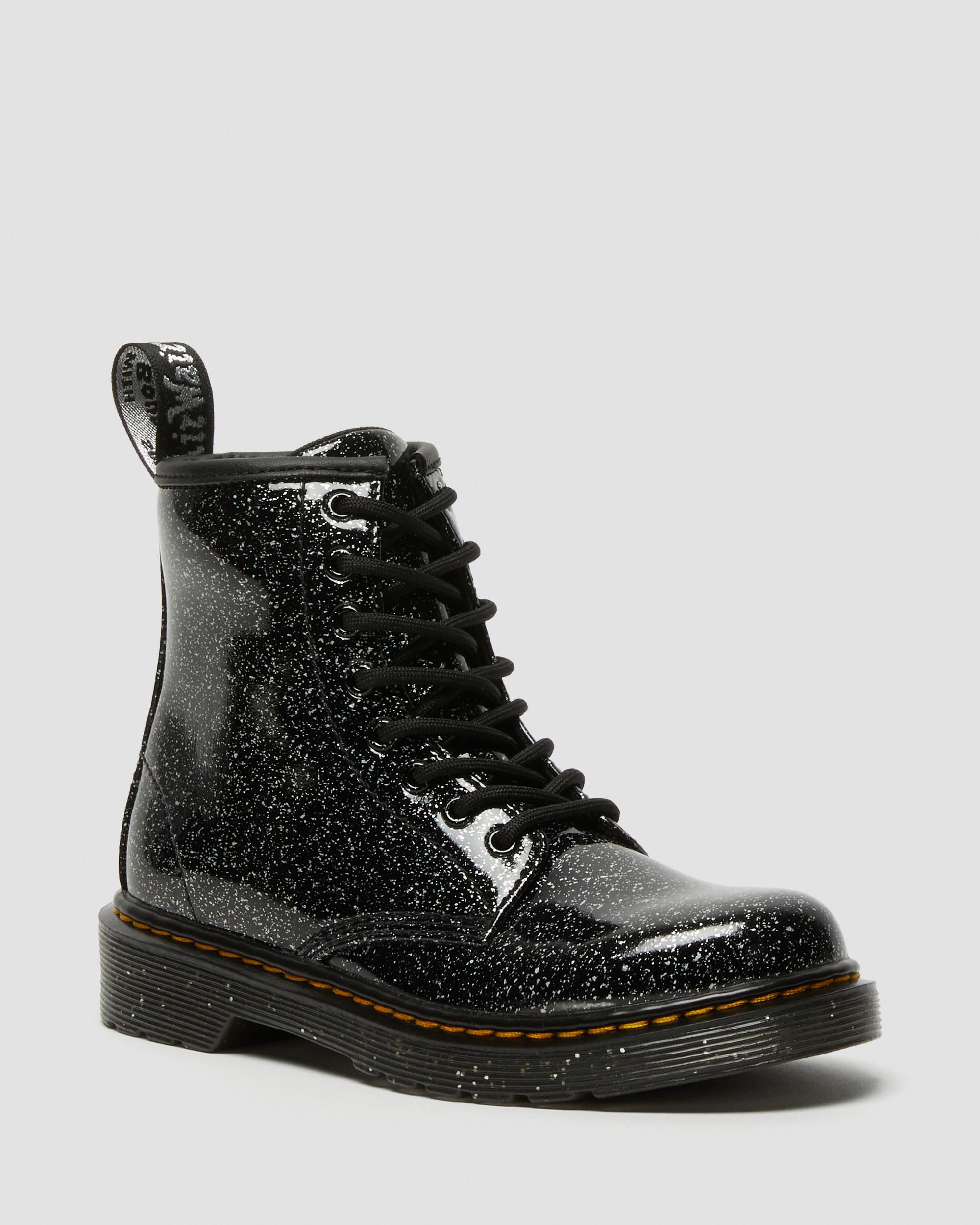 BOSS Kidswear glitter-detailing leather boots - Black