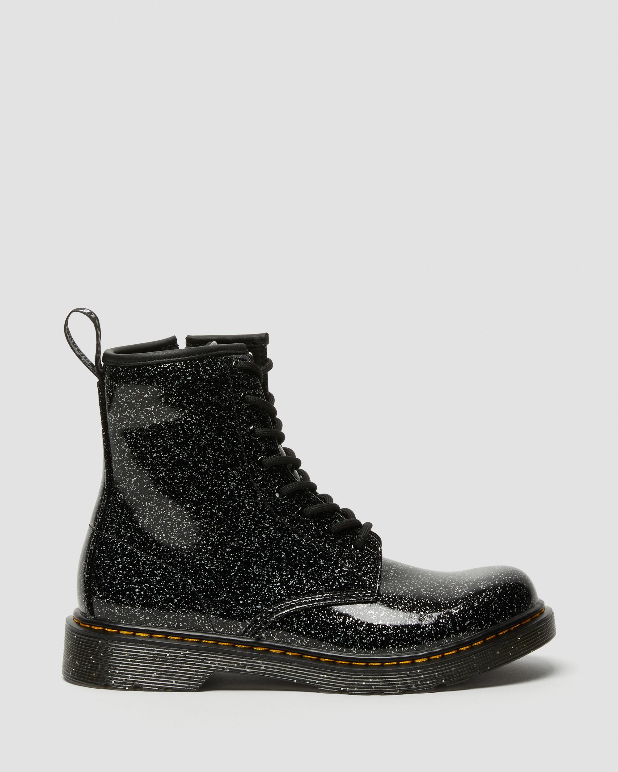 Youth 1460 Glitter Lace Up Boots in Black