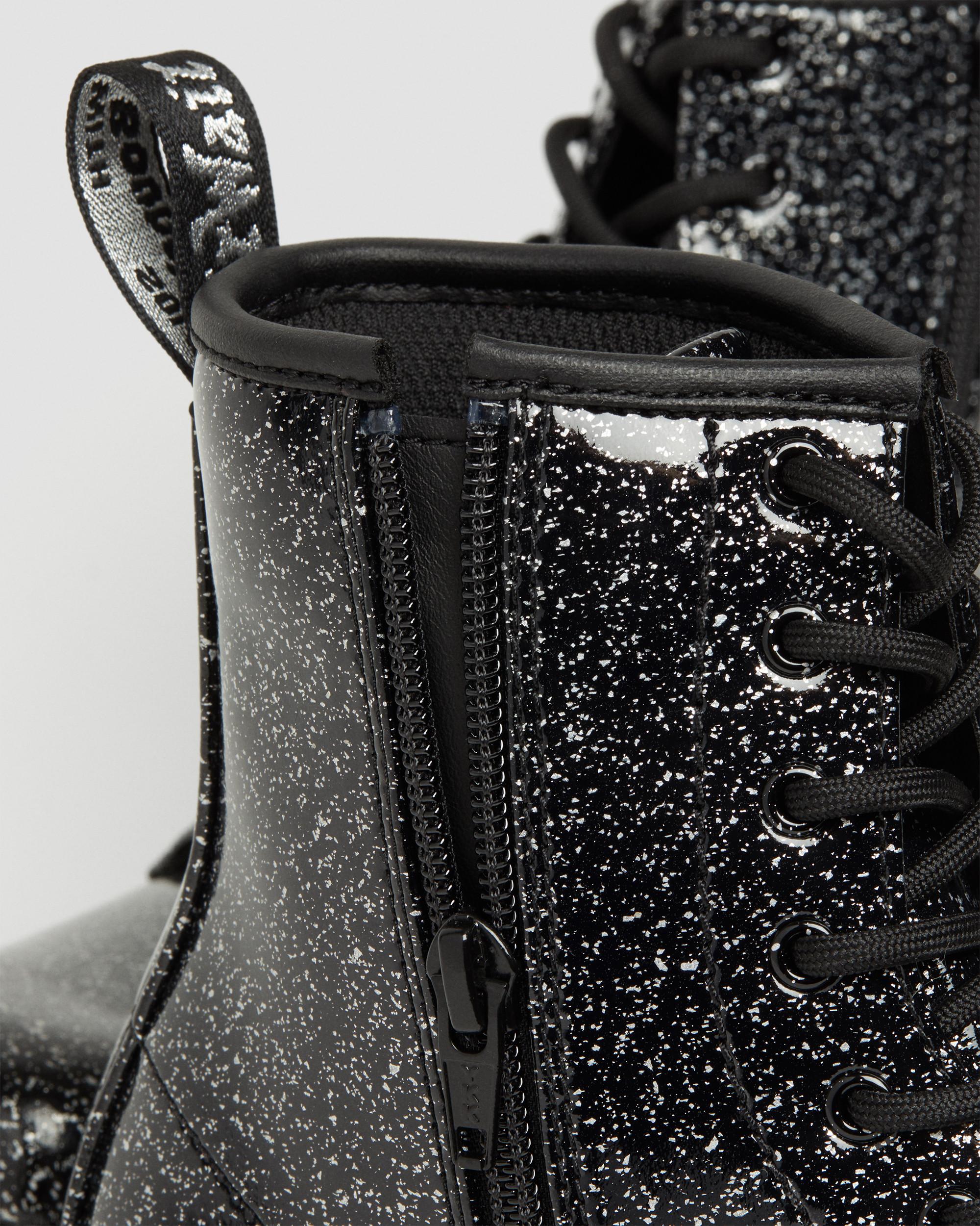 Youth 1460 Black Boots Martens Dr. in Up Glitter Lace 
