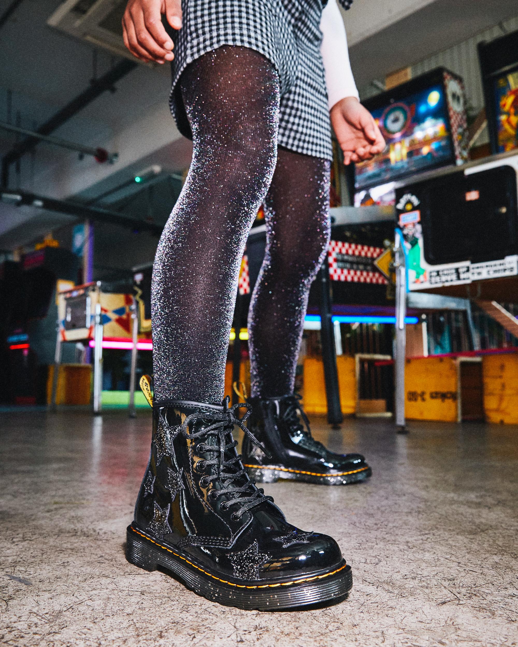 dr martens patent glitter