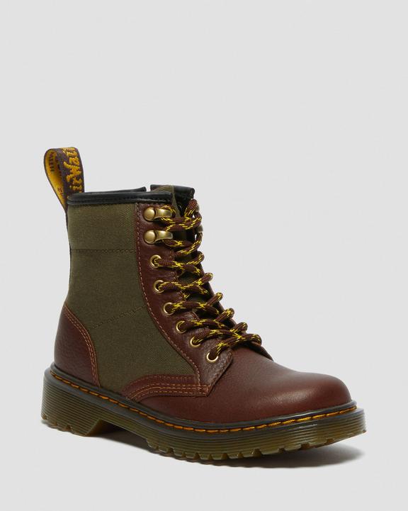https://i1.adis.ws/i/drmartens/27062849.88.jpg?$large$Junior 1460 Panel Canvas & Leather Boots Dr. Martens