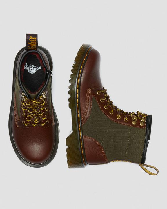 https://i1.adis.ws/i/drmartens/27062849.88.jpg?$large$Junior 1460 Panel Canvas and Leather Lace Up Boots Dr. Martens