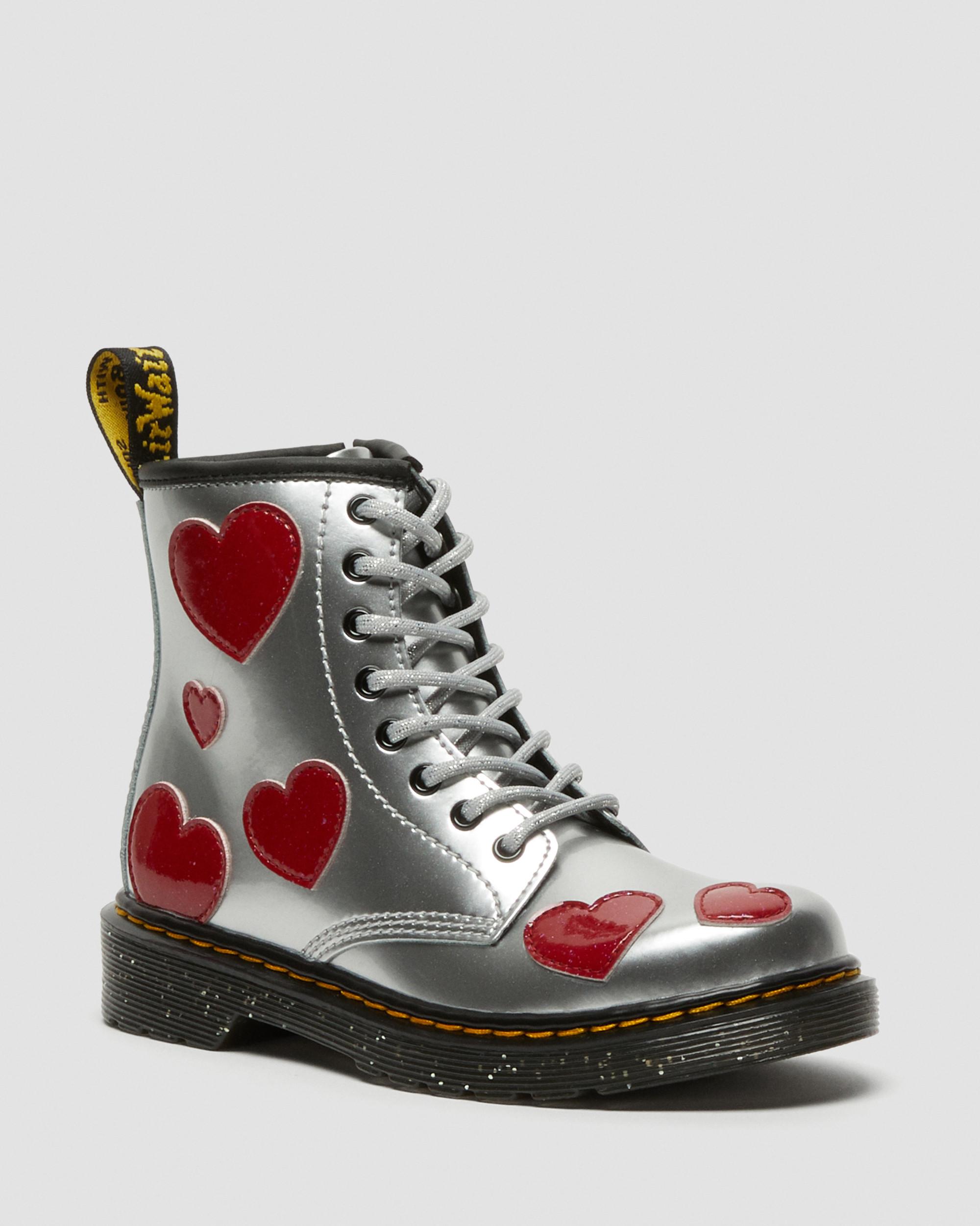 Star Junior Metallic Patent Glitter | Lace Boots Up in 1460 Dr. Martens
