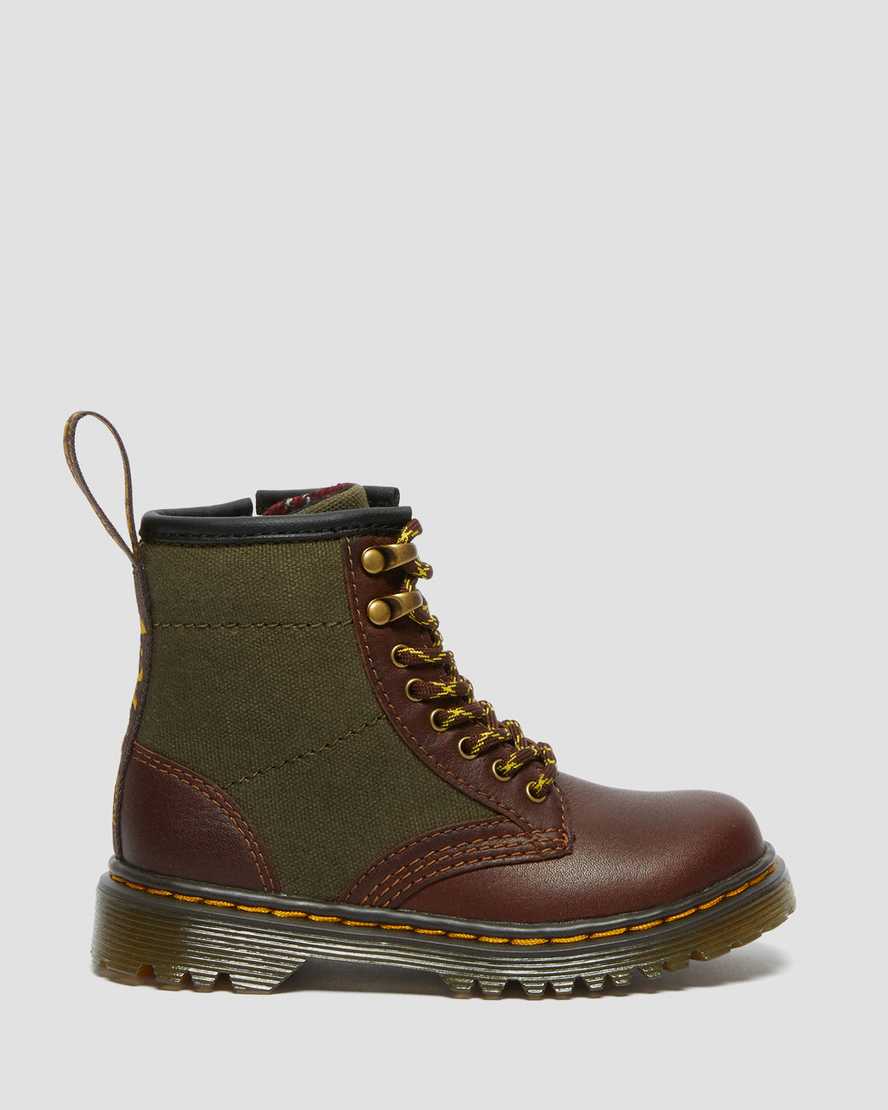 https://i1.adis.ws/i/drmartens/27066849.88.jpg?$large$Toddler 1460 Panel Canvas and Leather Lace Up Boots | Dr Martens