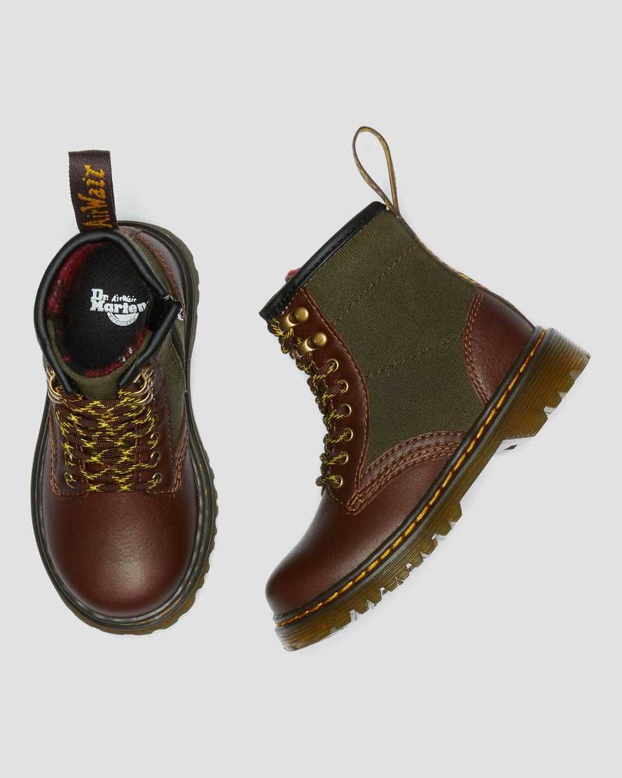 https://i1.adis.ws/i/drmartens/27066849.88.jpg?$large$Toddler 1460 Panel Canvas and Leather Lace Up Boots | Dr Martens