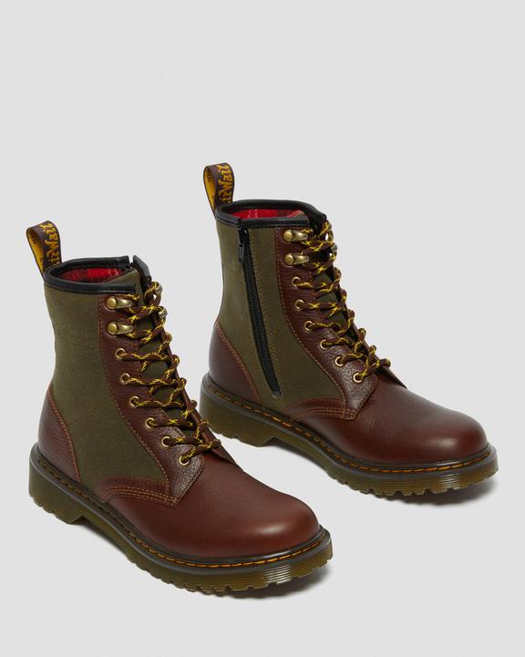 https://i1.adis.ws/i/drmartens/27068849.88.jpg?$large$Youth 1460 Panel Canvas and Leather Lace Up Boots Dr. Martens