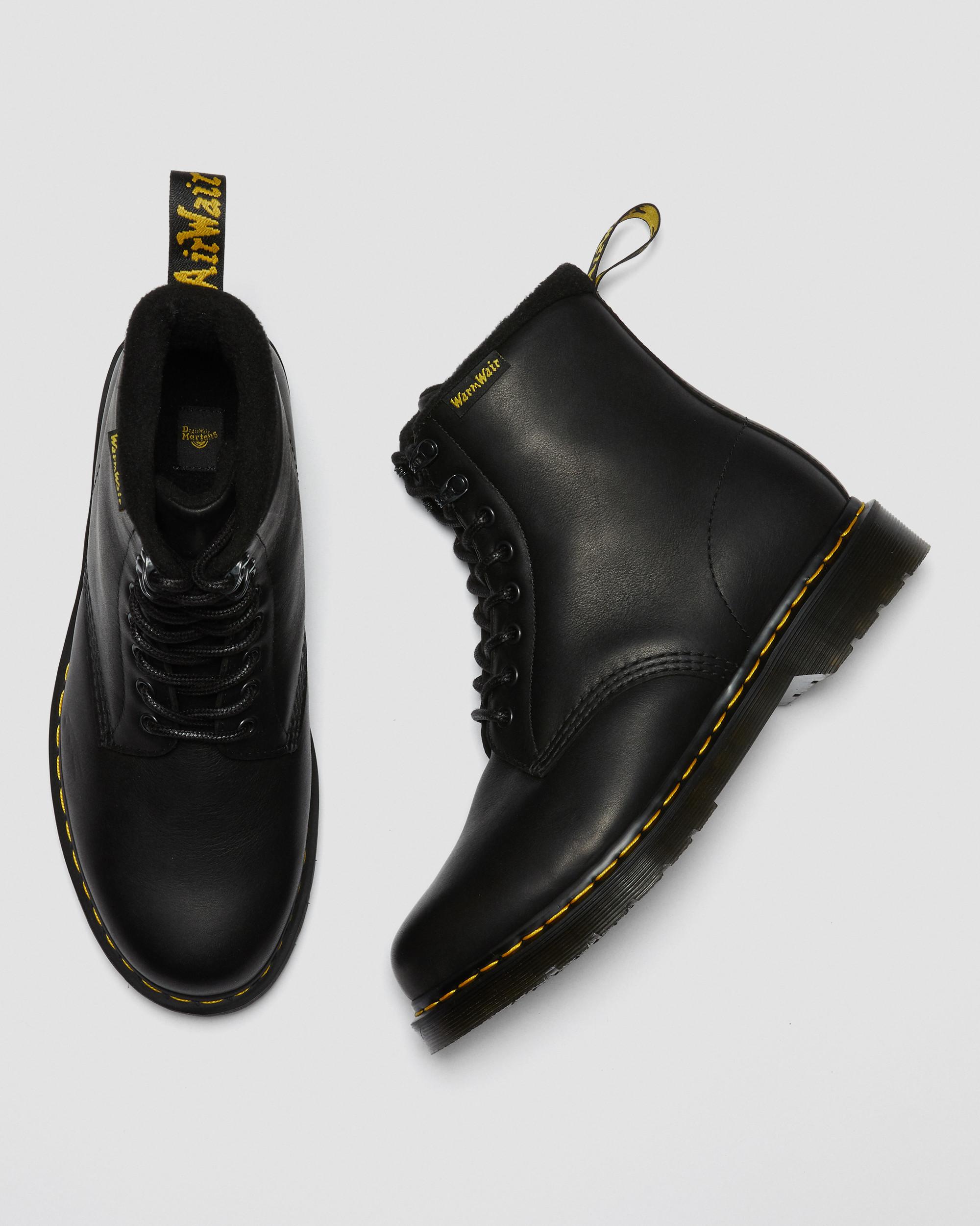 1460 Pascal Warmwair Leather Lace Up Boots in Black | Dr. Martens
