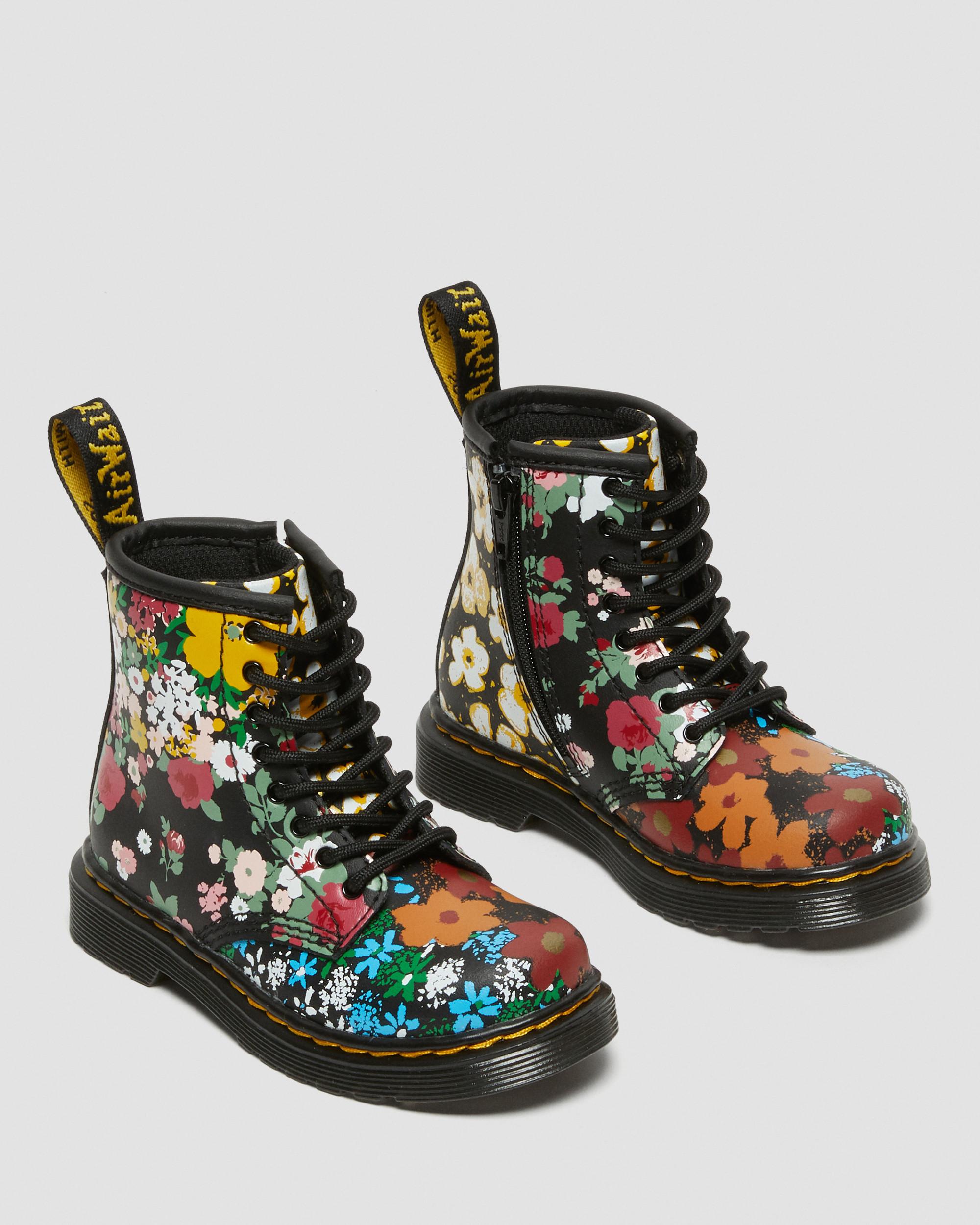 Toddler 1460 Floral Mash Up Leather Boots | Dr. Martens