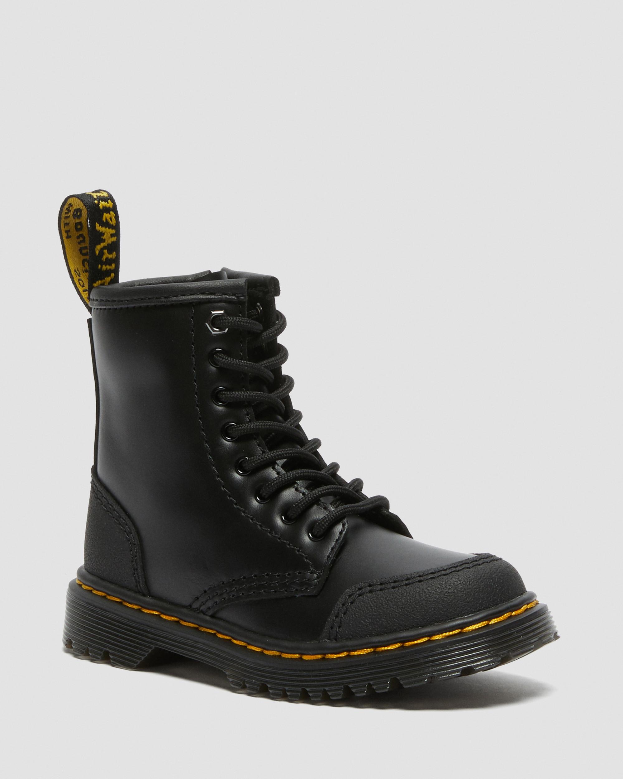 Toddler 1460 Overlay Leather Boots in Black | Dr. Martens