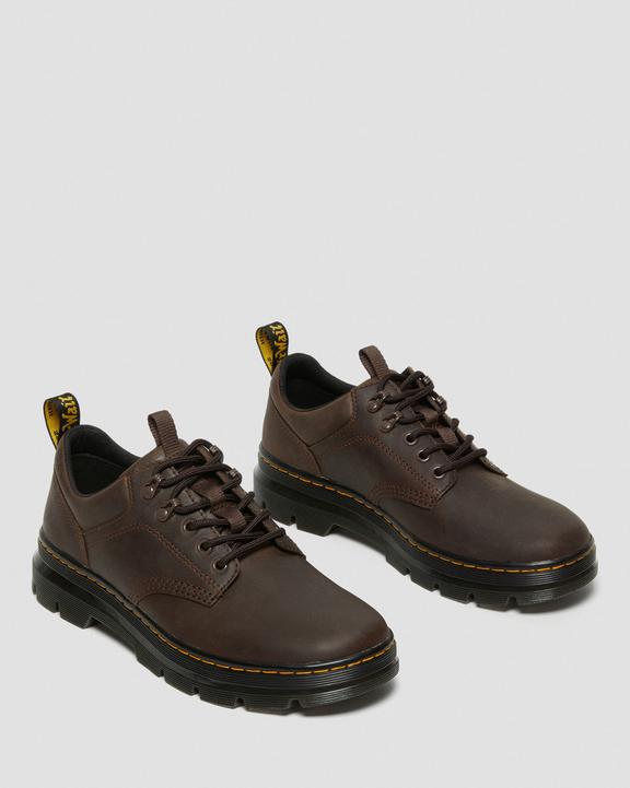 Reeder Crazy Horse Leather Utility Shoes in Dark Brown | Dr Reeder Crazy Horse Leather Utility Shoes in Dark Brown | Dr
