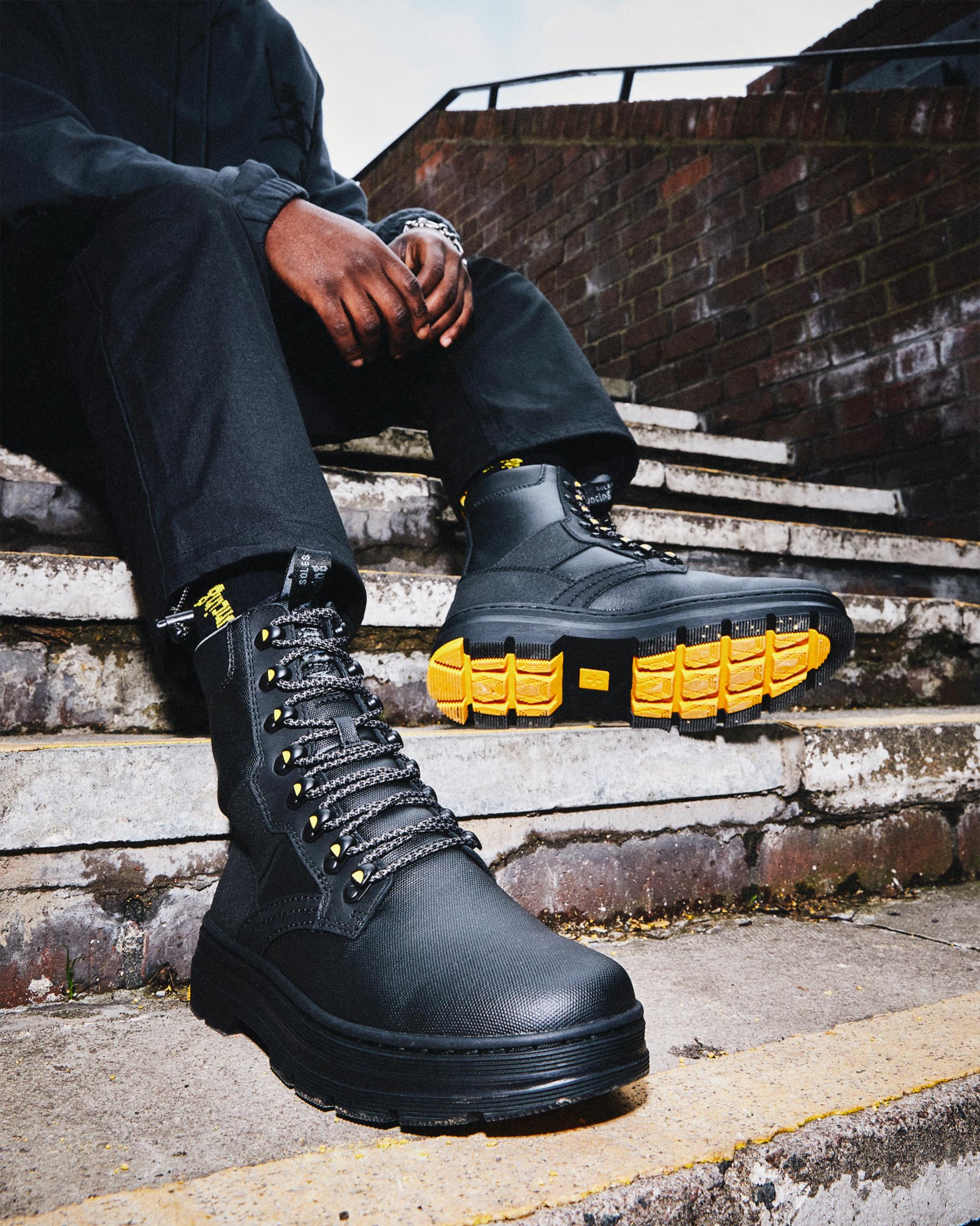Iowa Coated Canvas Mix Casual Boots in BLACK | Dr. Martens™
