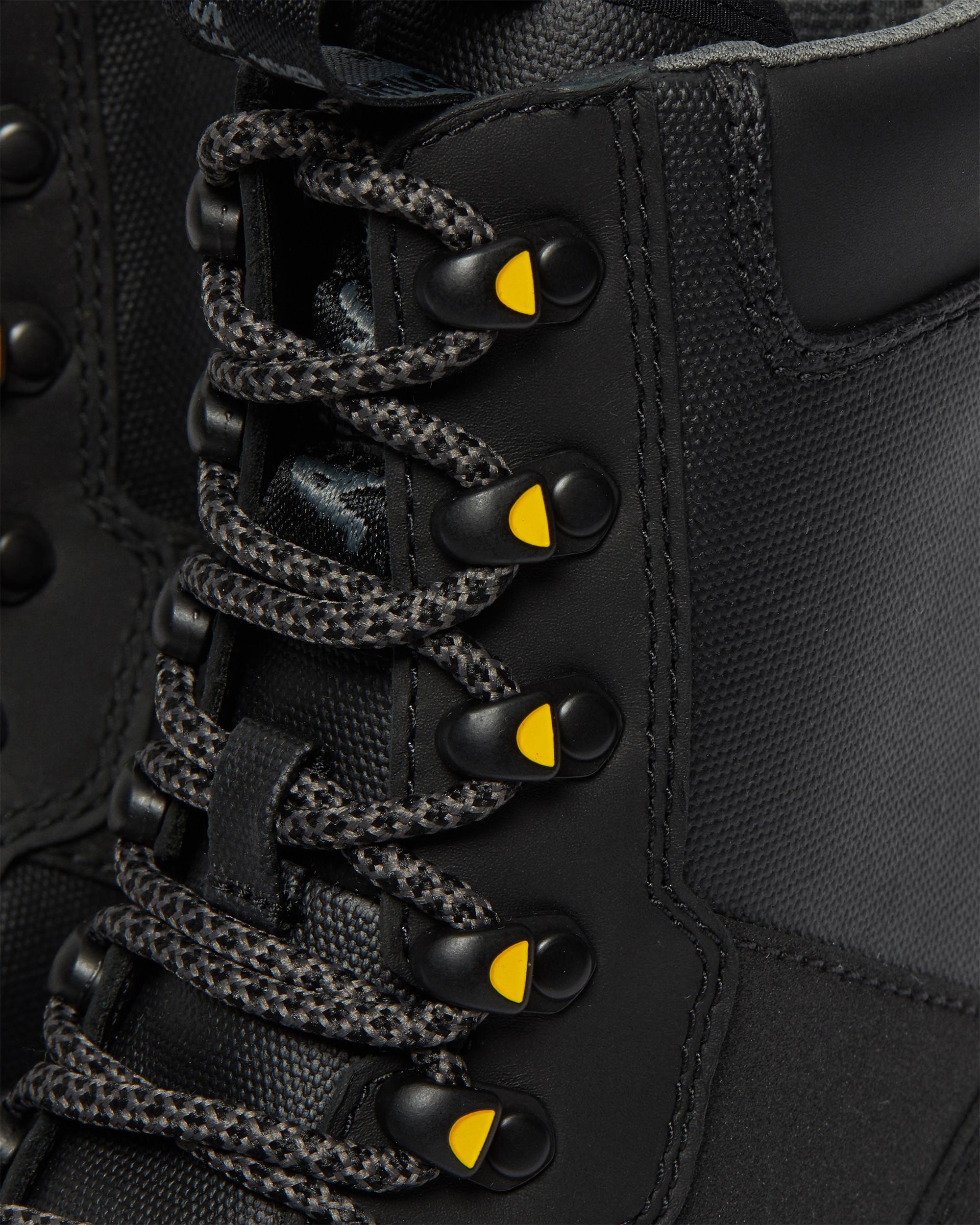 Iowa Coated Canvas Mix Utility Boots in Black | Dr. Martens