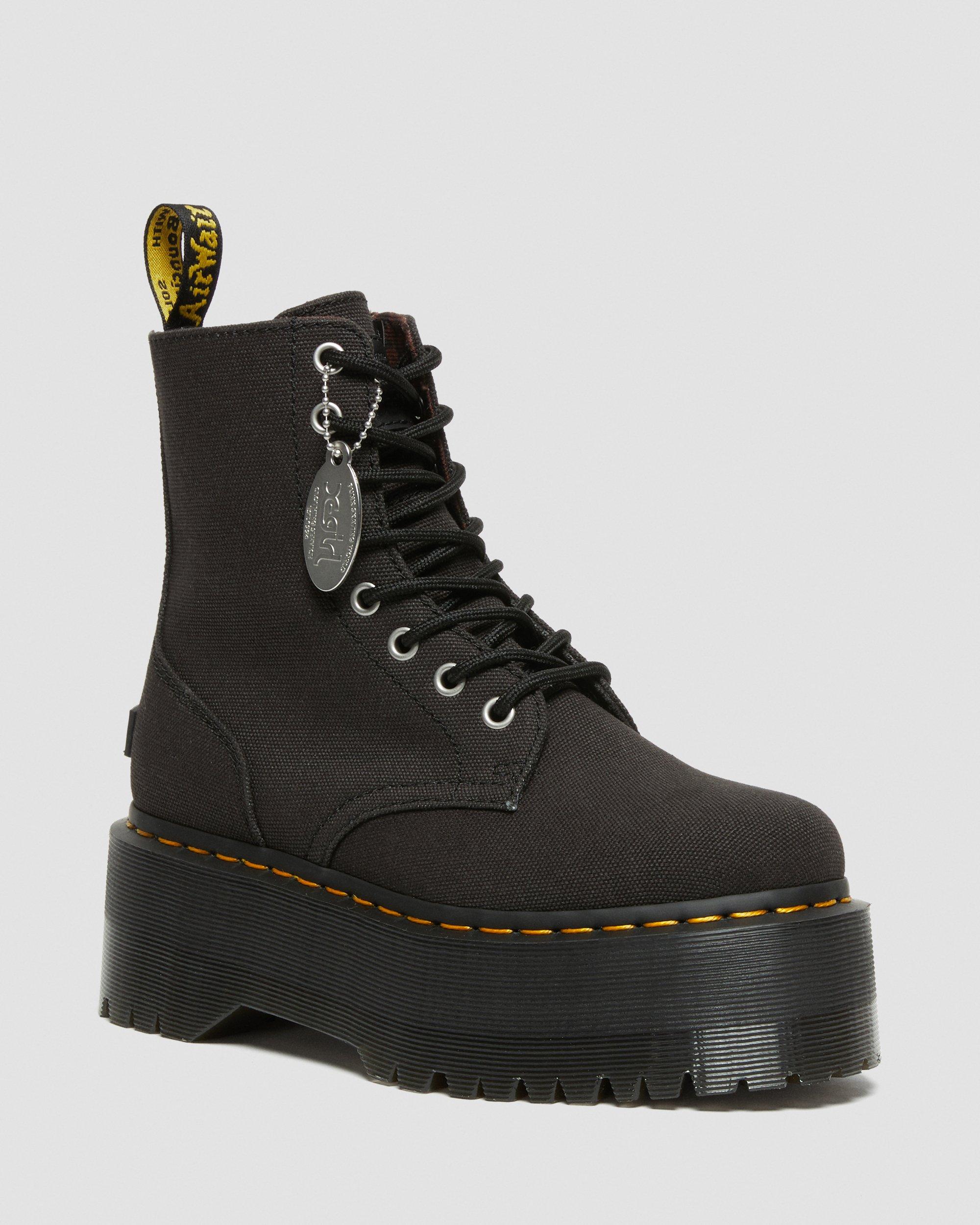 Jadon Max X-Girl Canvas Platform Boots in BLACK | Dr. Martens™