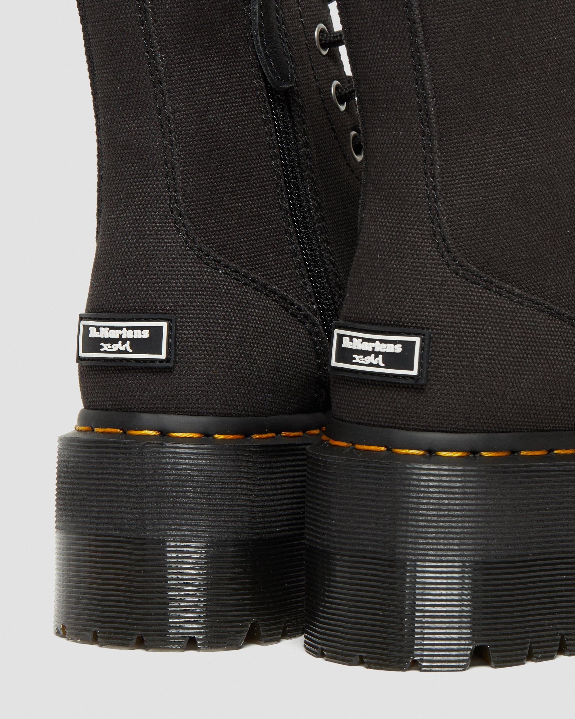Jadon Max X-Girl Canvas Platform Boots in BLACK | Dr. Martens™