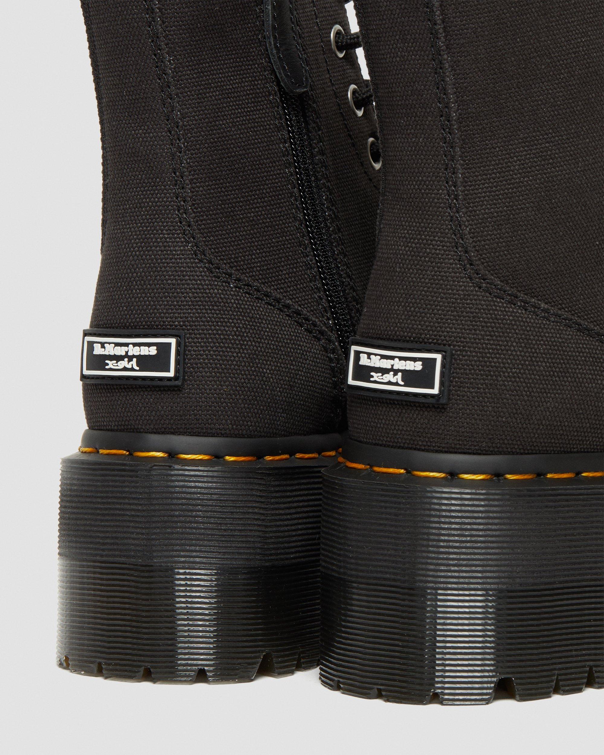 Jadon Max X-Girl Canvas Platform Boots in Black | Dr. Martens