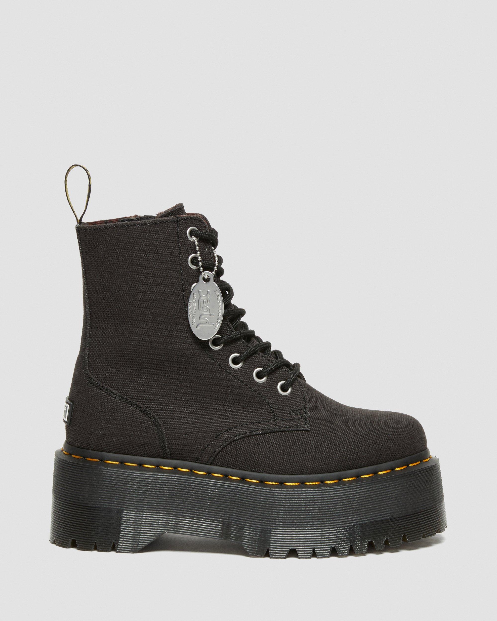 Jadon Max X-Girl Canvas Platform Boots in BLACK | Dr. Martens™