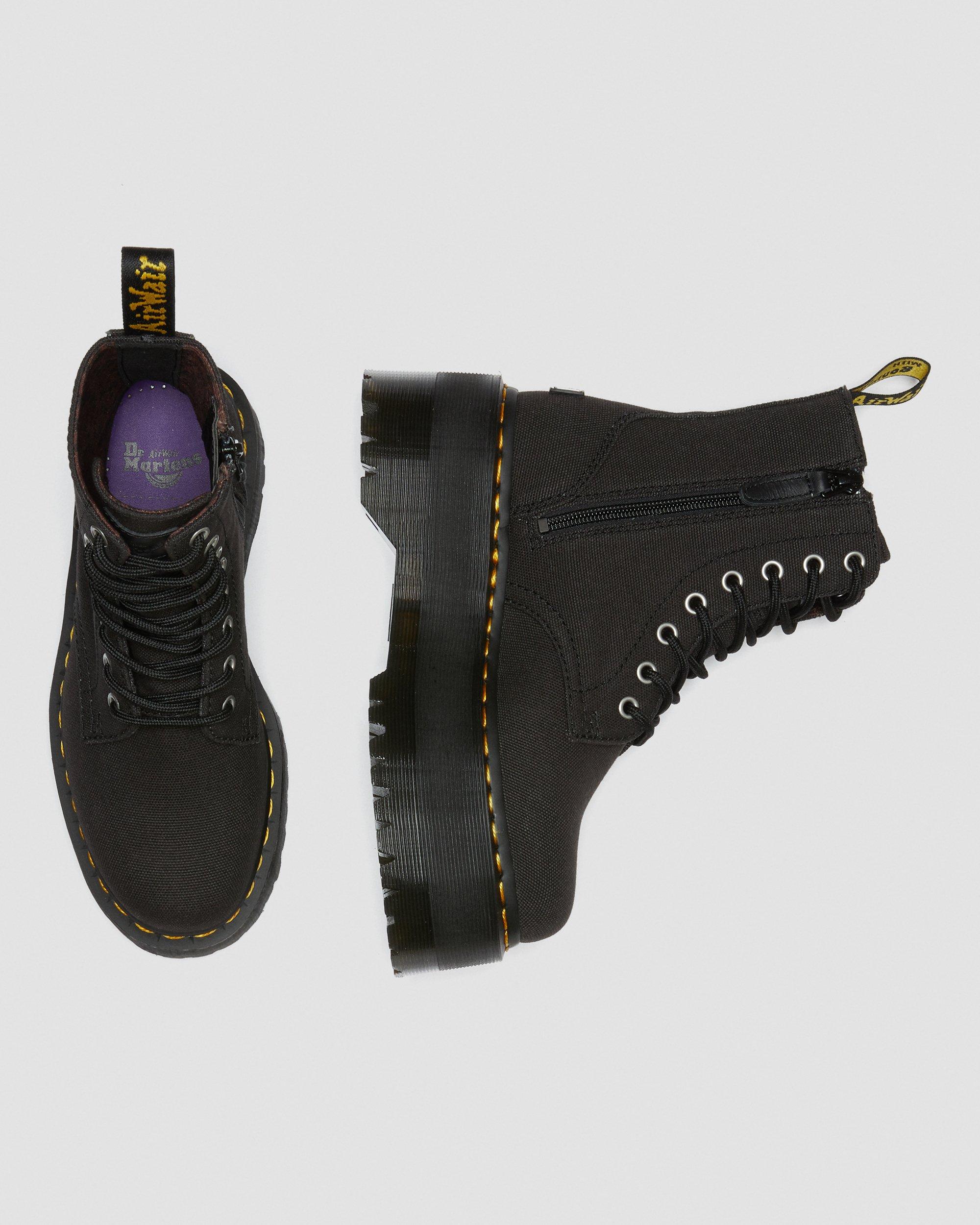 Jadon Max X-Girl Canvas Platform Boots in BLACK | Dr. Martens™