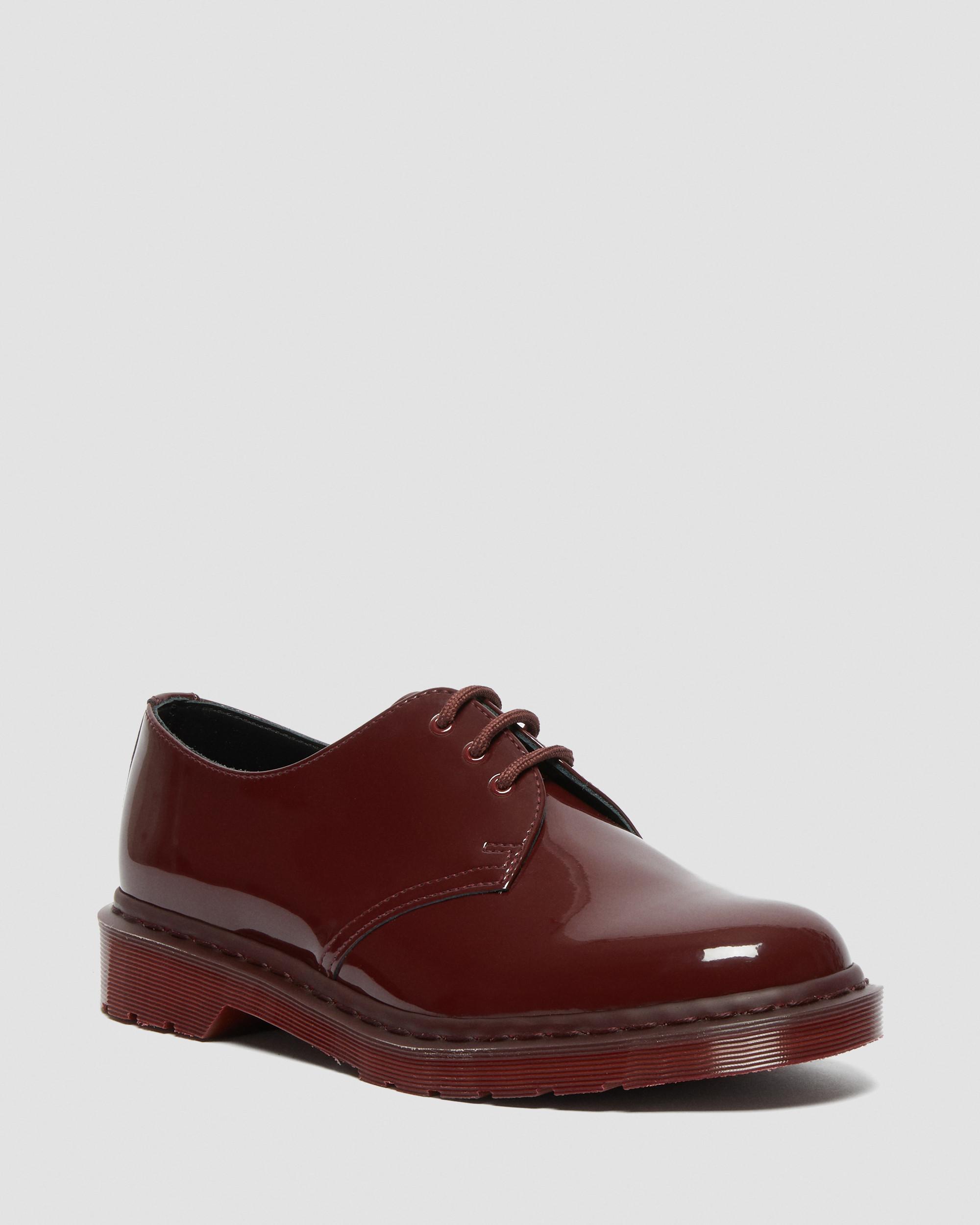 1461 Made in England Mono Patent Leather Oxford Shoes in OXBLOOD