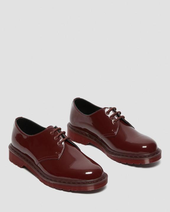 1461 Made in England Mono Patent Leather Oxford Shoes in Red 1461 Made in England Mono Patent Leather Oxford Shoes in Red