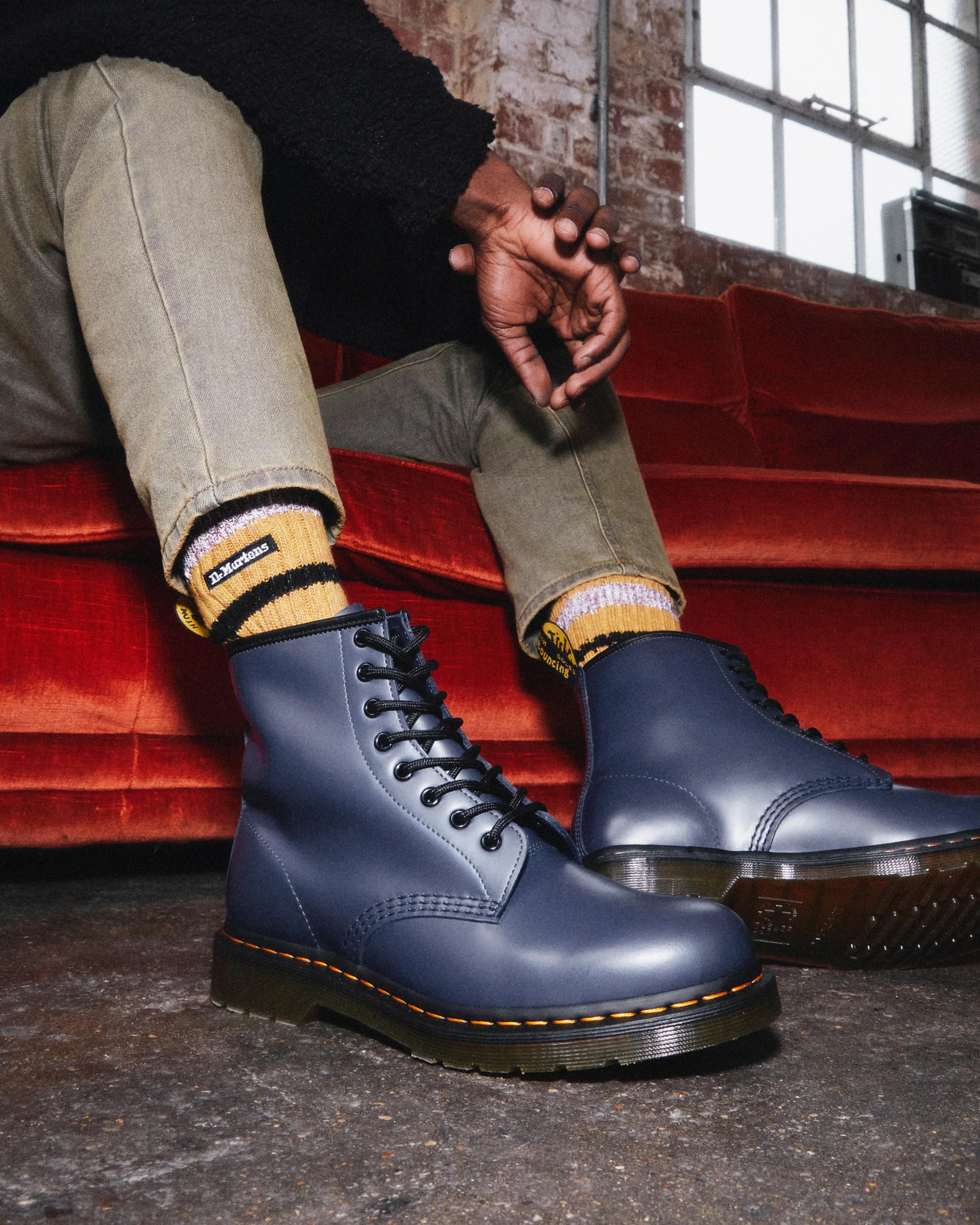 navy blue doc marten boots