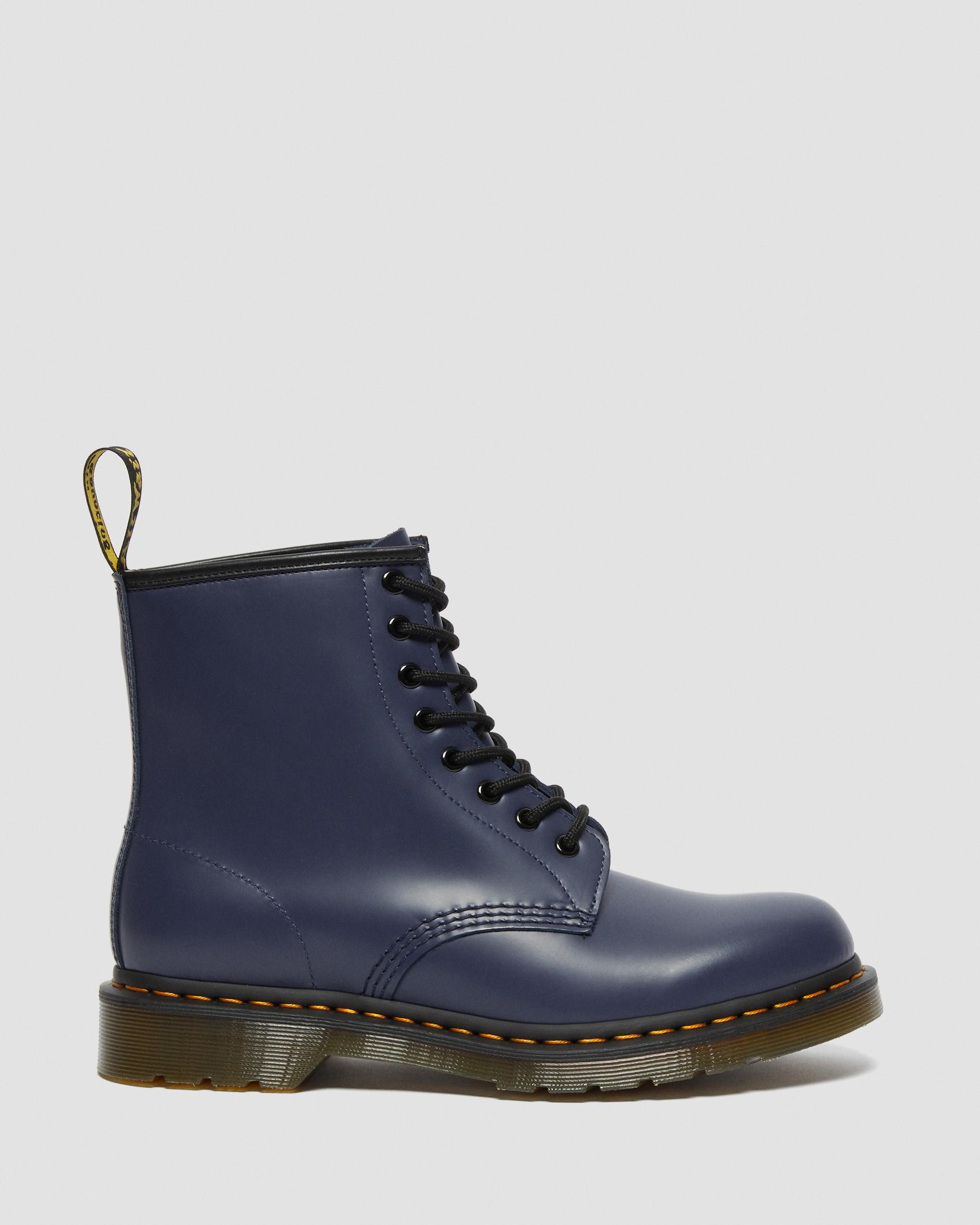 1460 Smooth Leather Lace Up Boots, Blue | Dr. Martens
