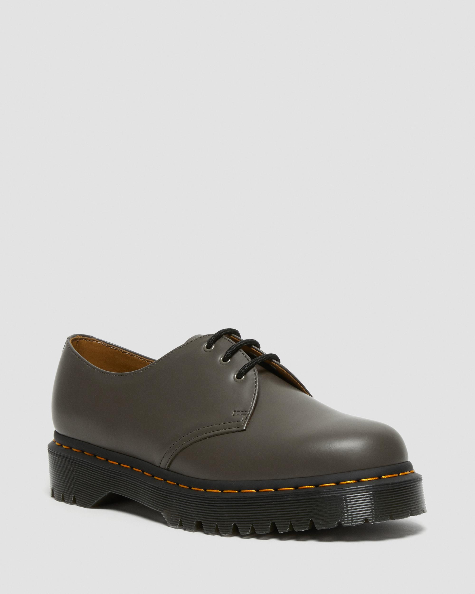 1461 Bex Smooth Leather Oxford Shoes in KHAKI GREY | Dr. Martens™