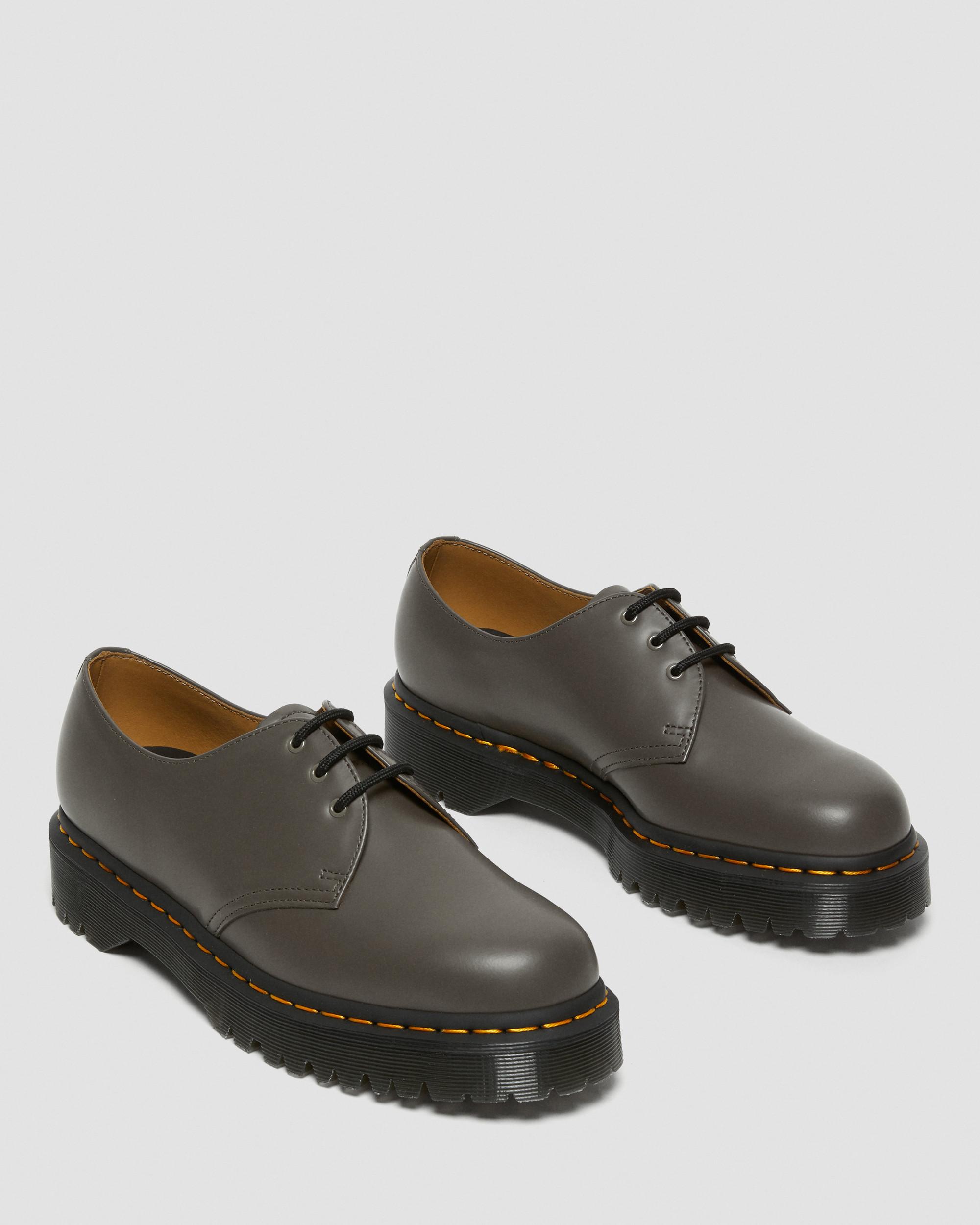 1461 Bex Smooth Leather Oxford Shoes in KHAKI GREY | Dr. Martens™