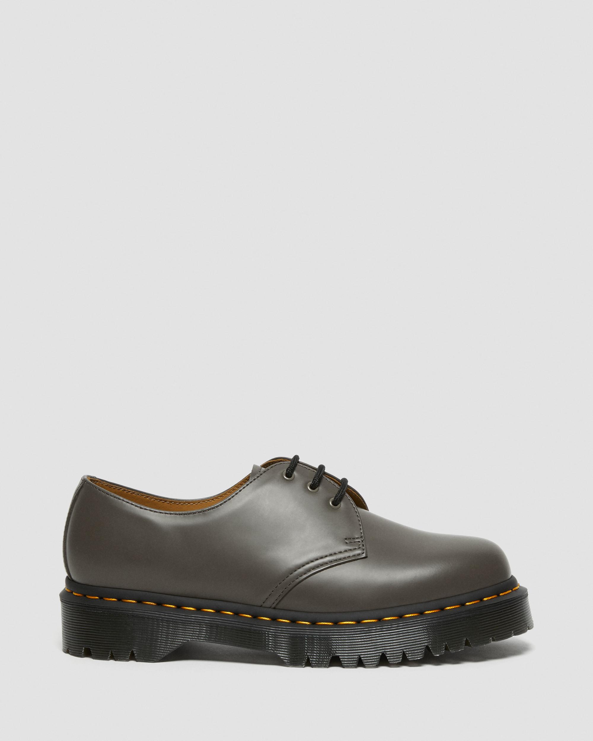 1461 Bex Smooth Leather Oxford Shoes in Khaki Grey | Dr. Martens
