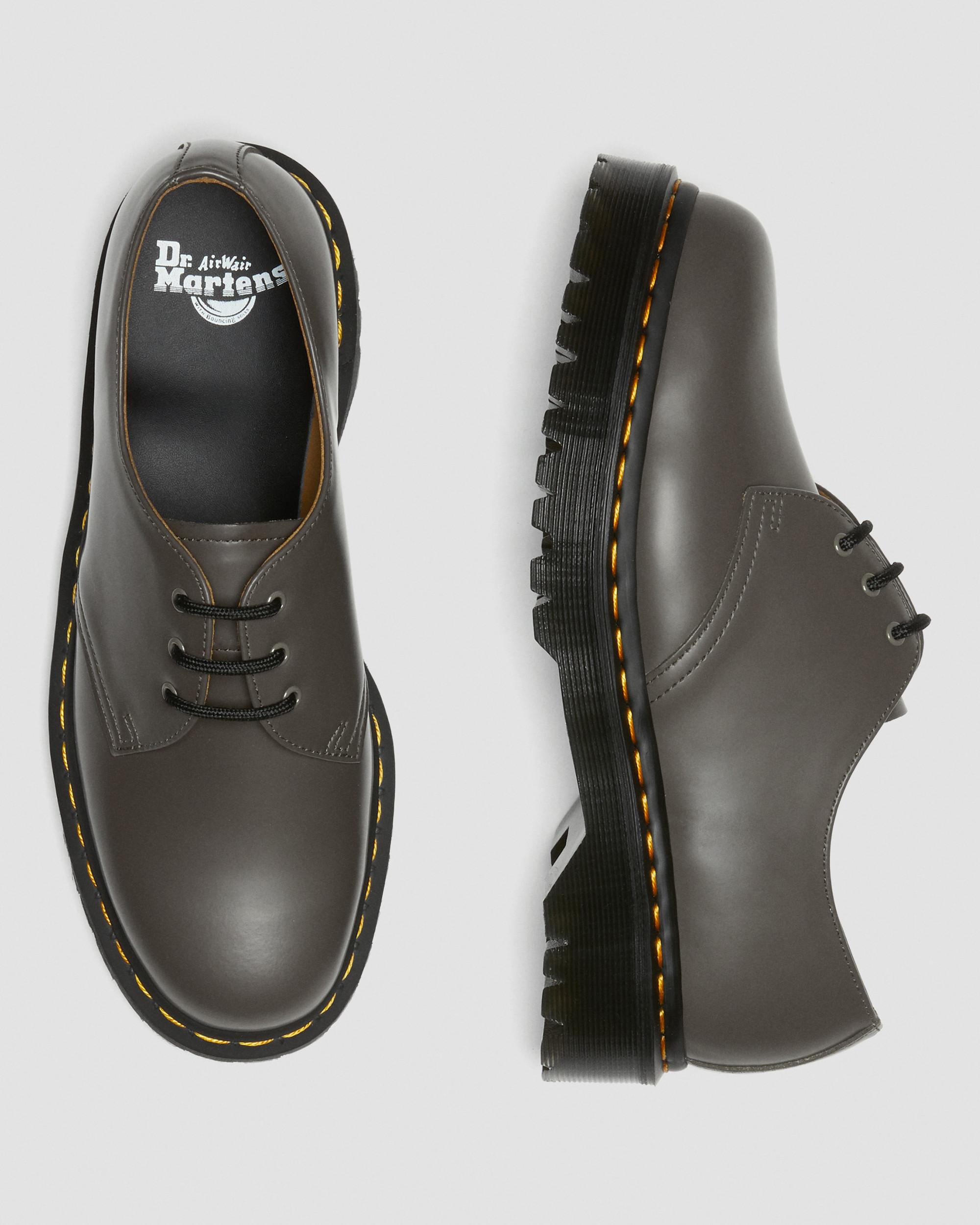 1461 Bex Smooth Leather Oxford Shoes in Khaki Grey | Dr. Martens 