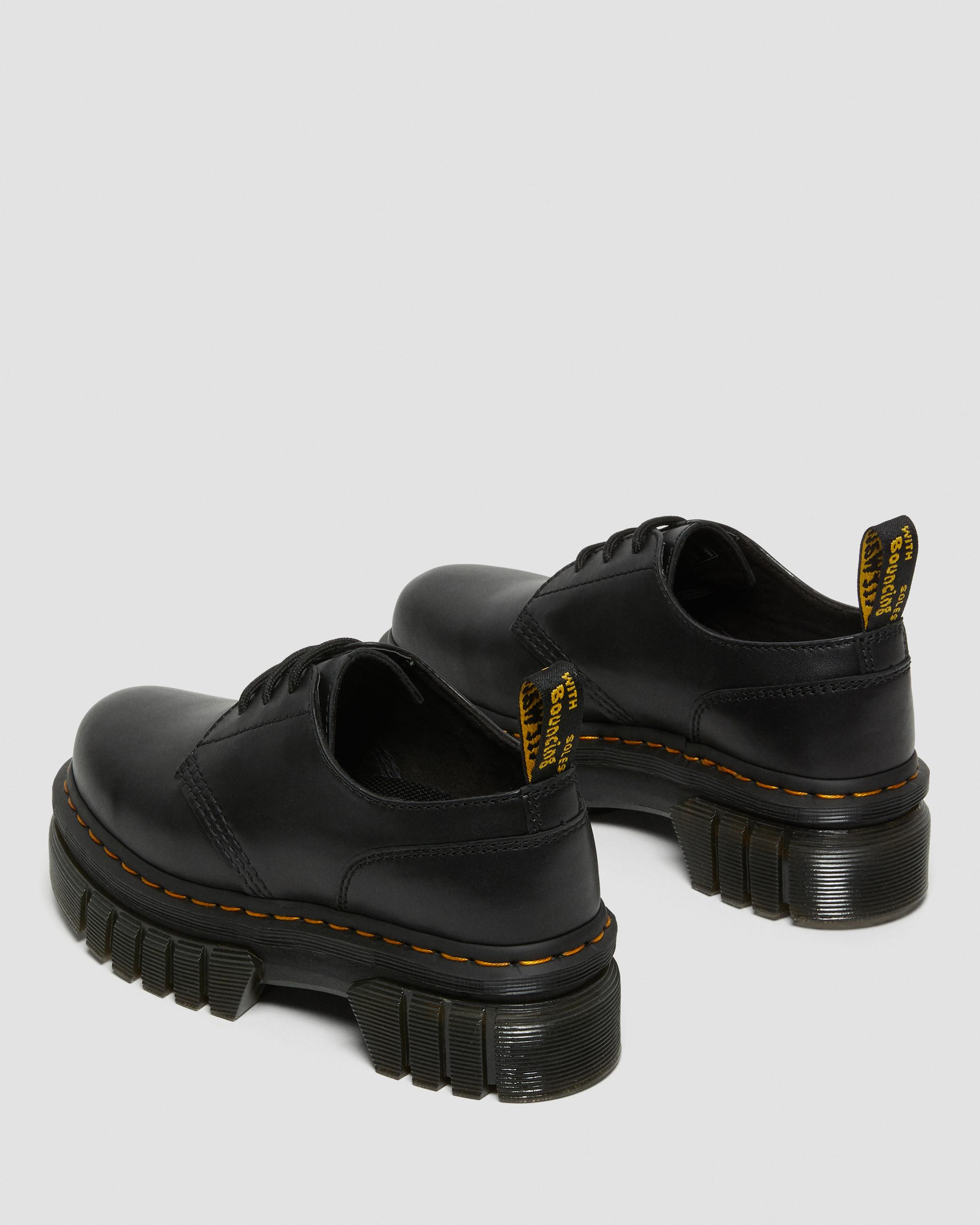 Audrick Nappa Leather Platform Shoes in Black | Dr. Martens