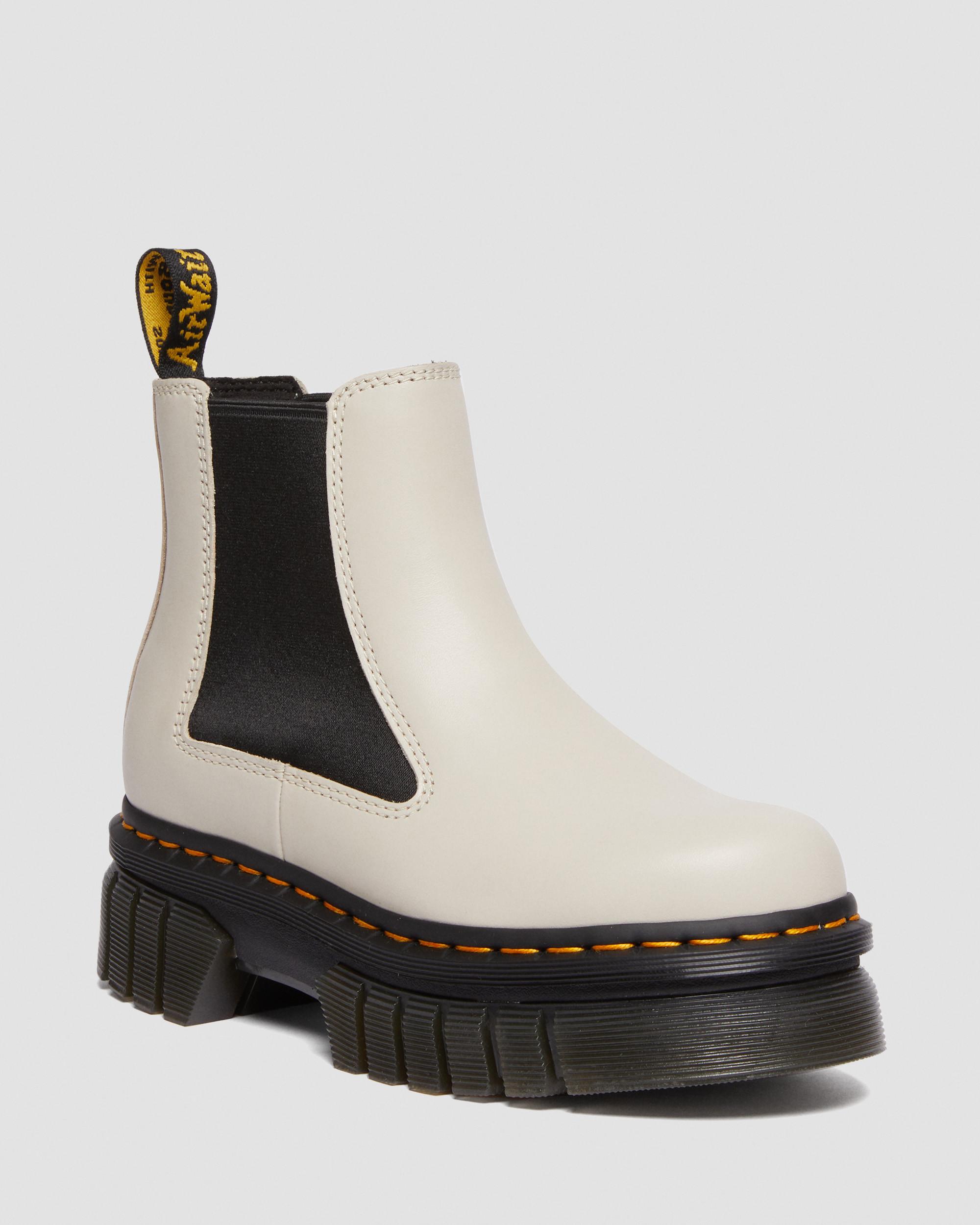 Audrick Nappa Leather Platform Chelsea Boots in CREAM | Dr. Martens™