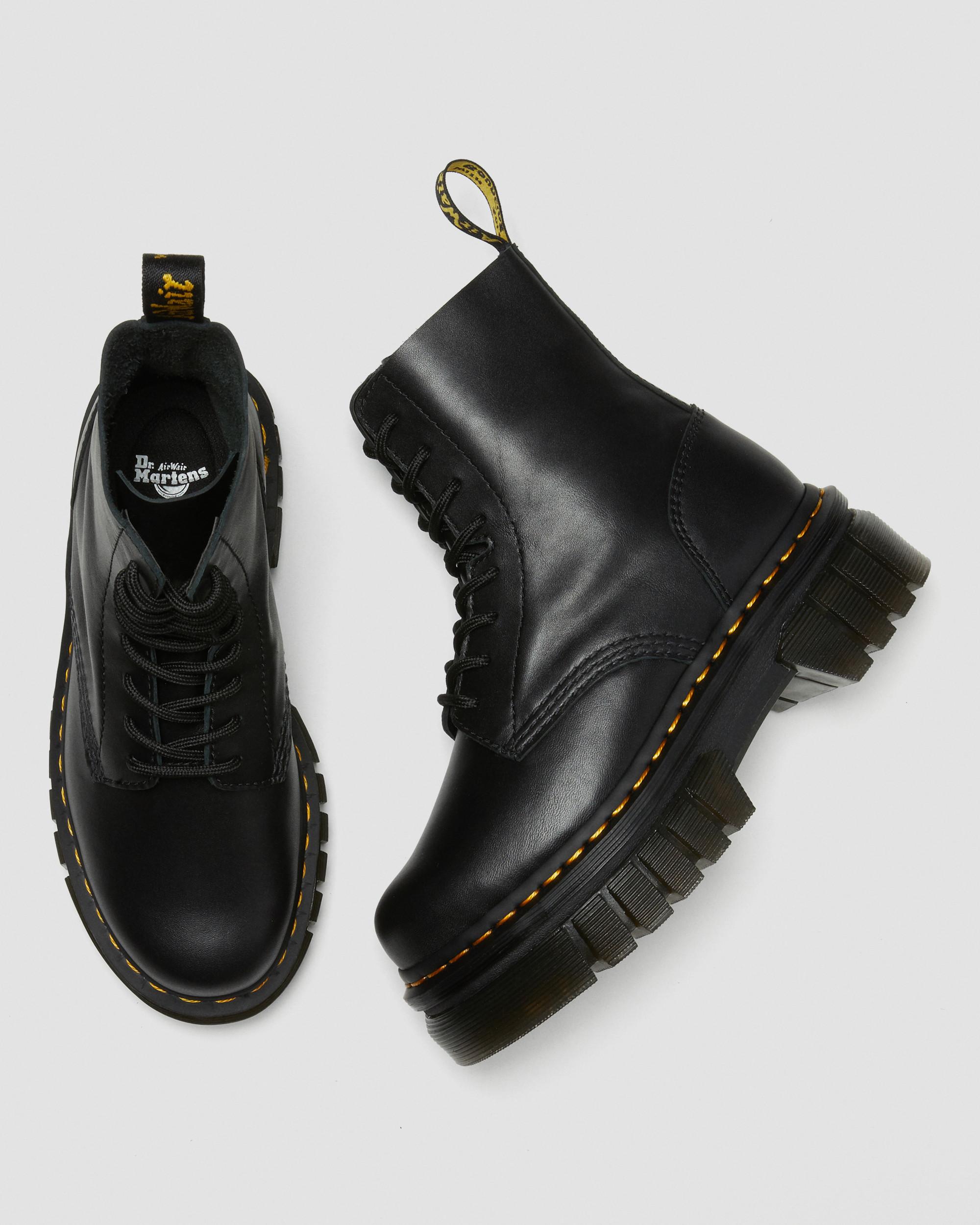 Audrick Nappa Leather Platform Ankle Boots, Black | Dr. Martens
