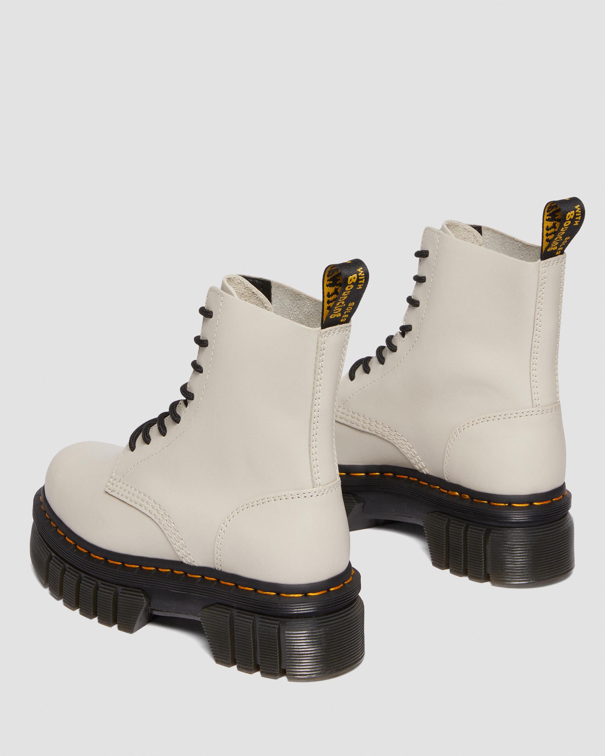 Audrick Nappa Lux Platform Ankle Boots, Cobblestone Grey | Dr. Martens