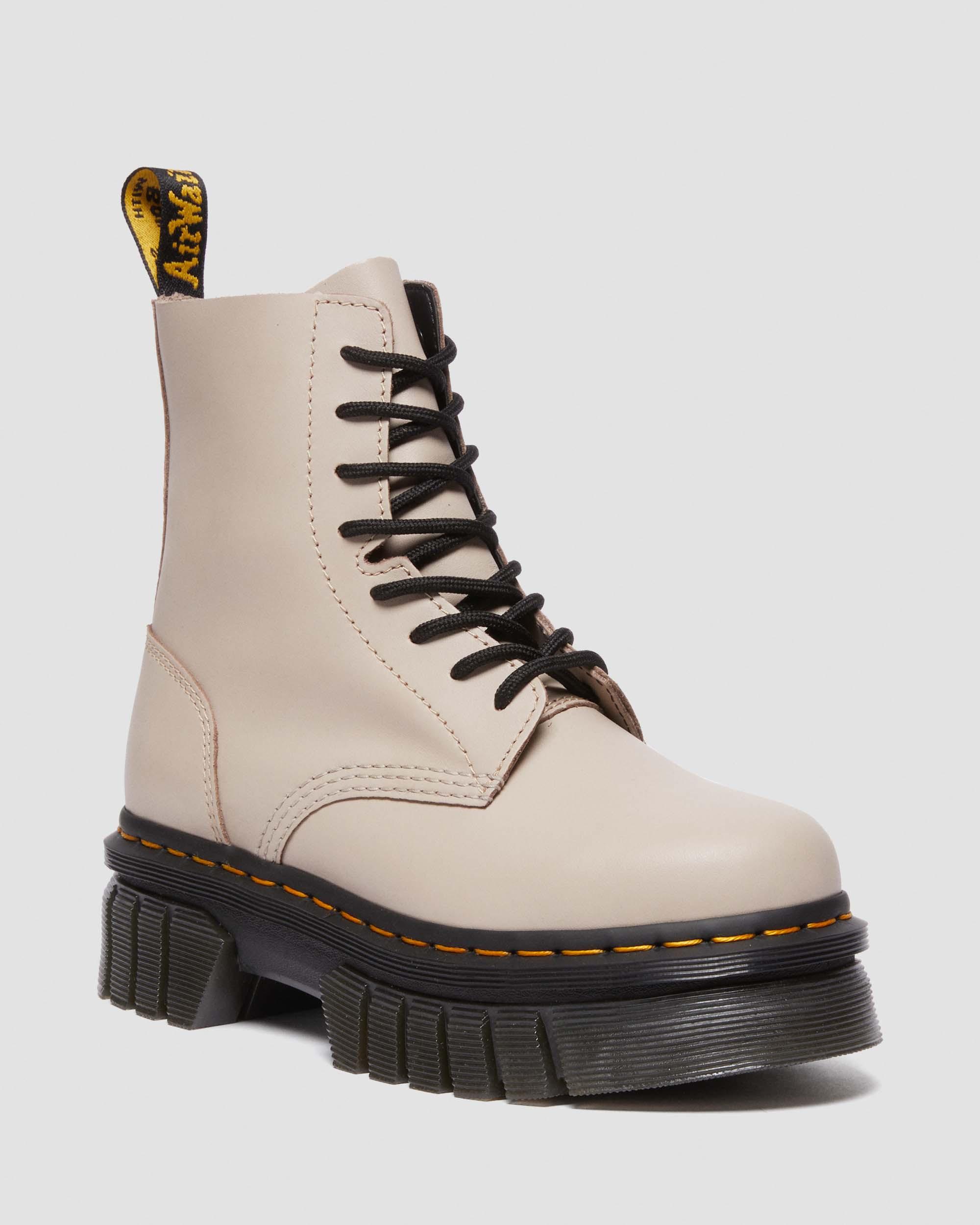 Audrick Nappa Lux Platform Ankle Boots in Vintage Taupe | Dr. Martens
