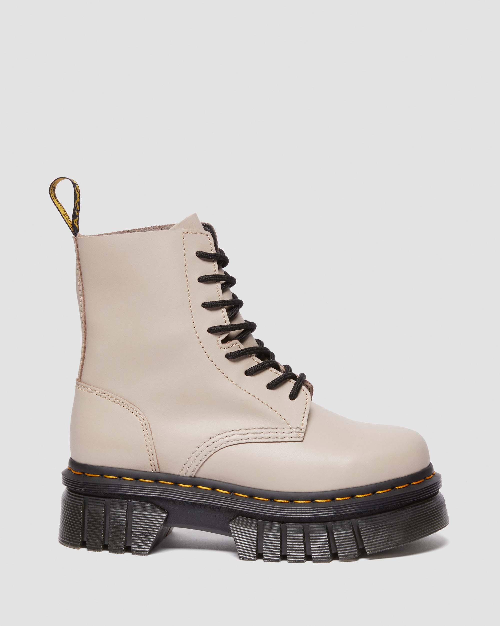 Audrick Nappa Lux Platform Ankle Boots in Vintage Taupe | Dr. Martens