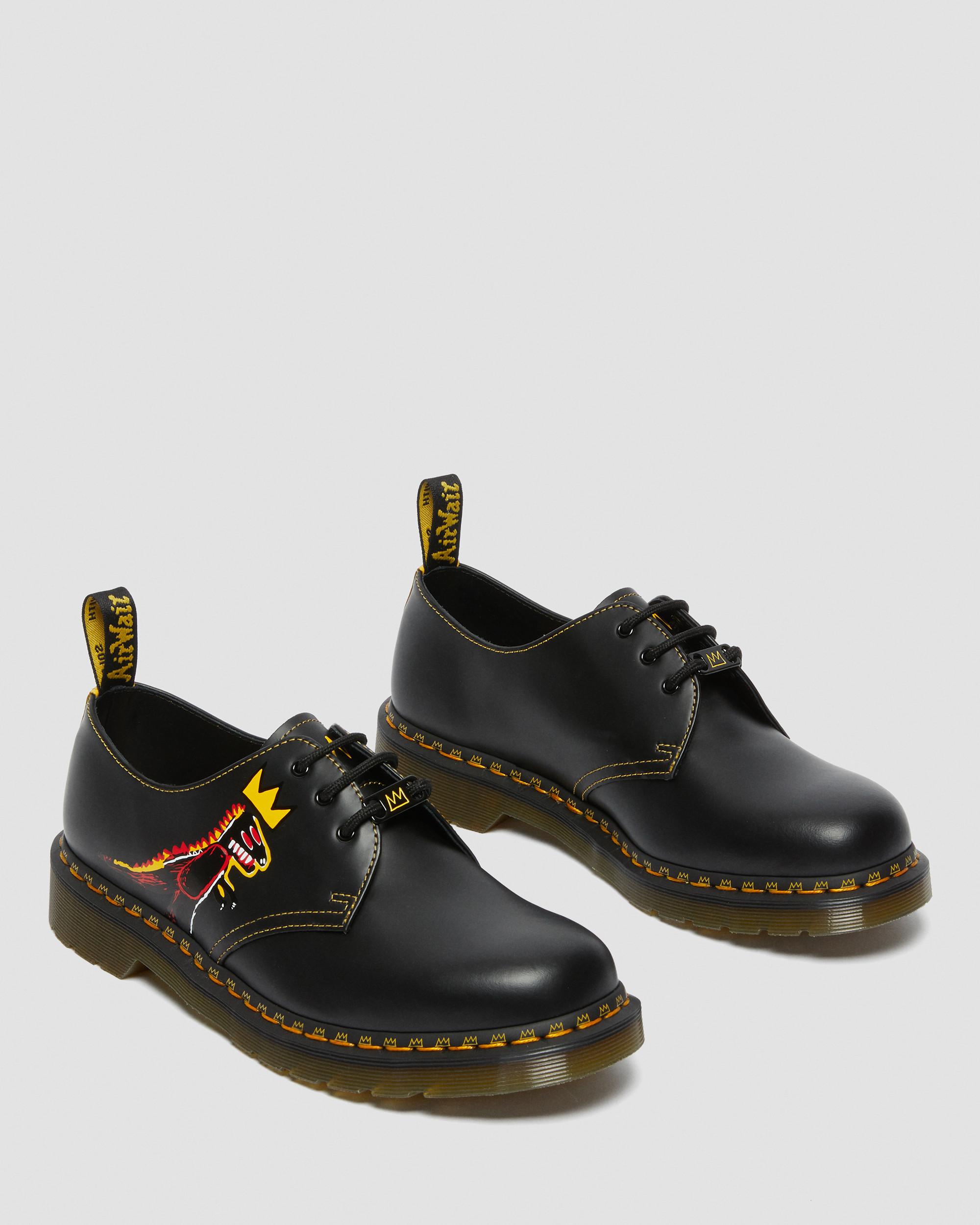 1461 Basquiat Leather Oxford Shoes​ in BLACK+DMS YELLOW | Dr. Martens™