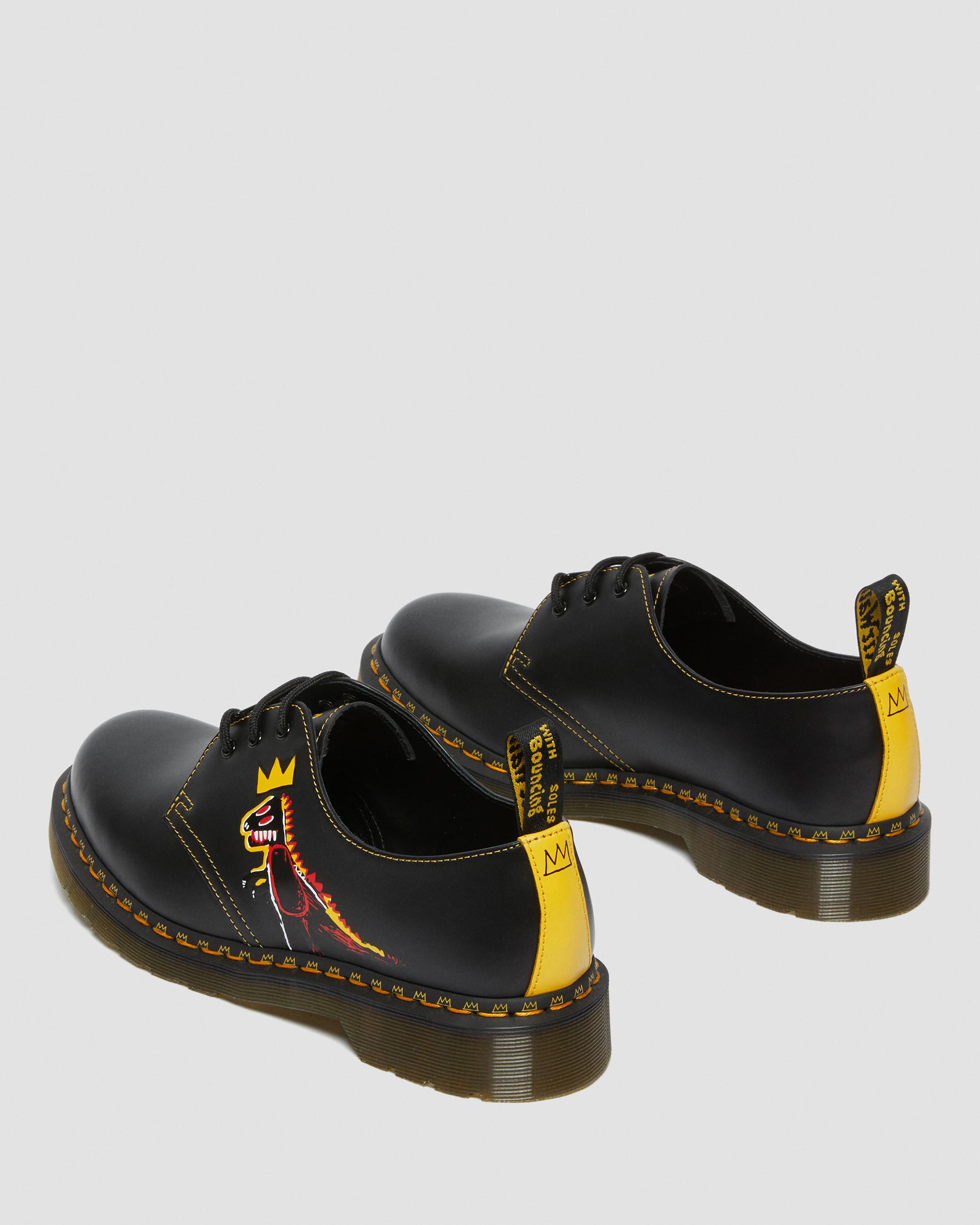 1461 Basquiat Leather Oxford Shoes​ in BLACK+DMS YELLOW | Dr. Martens™
