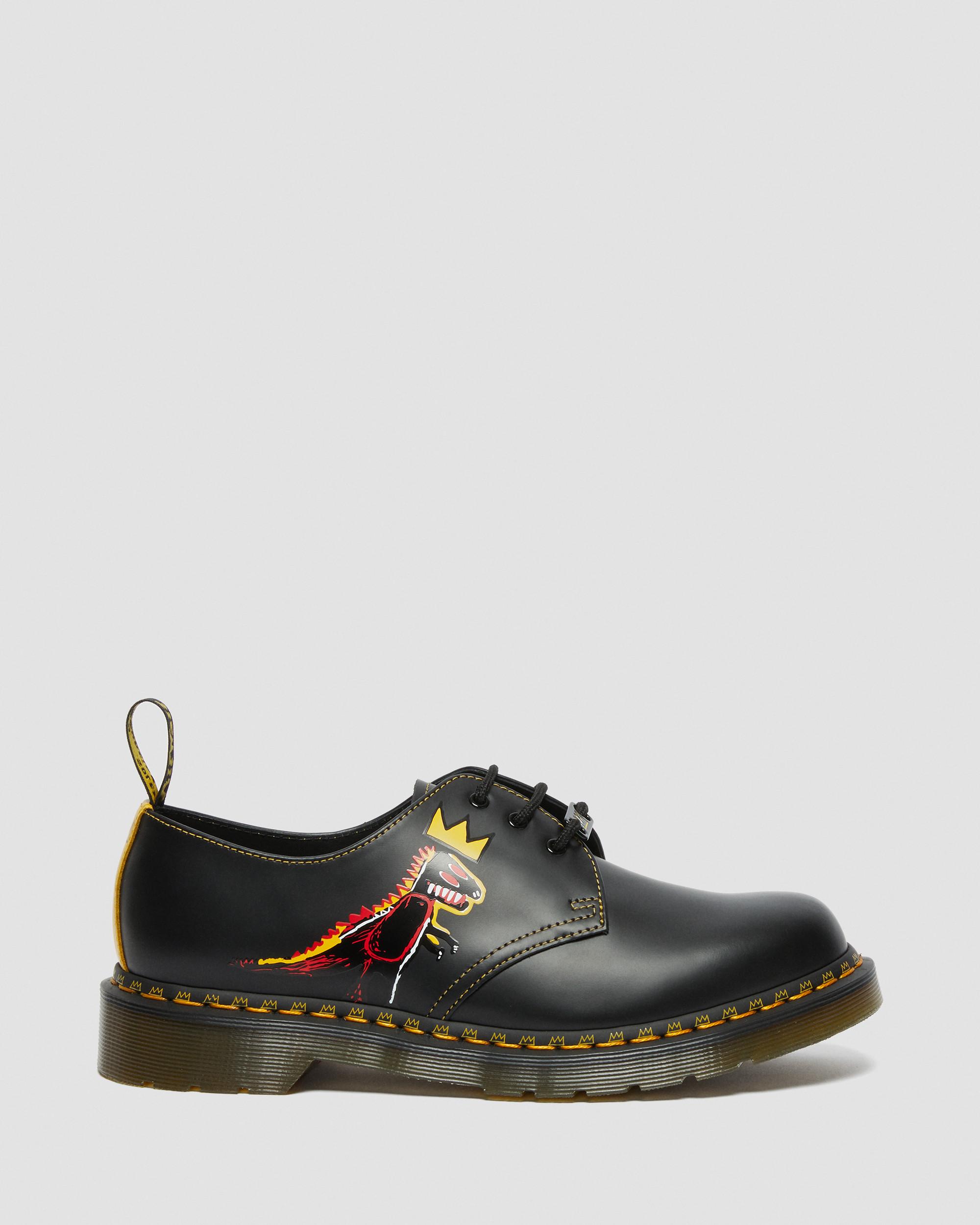 1461 Basquiat Leather Oxford Shoes​ in BLACK+DMS YELLOW | Dr. Martens™