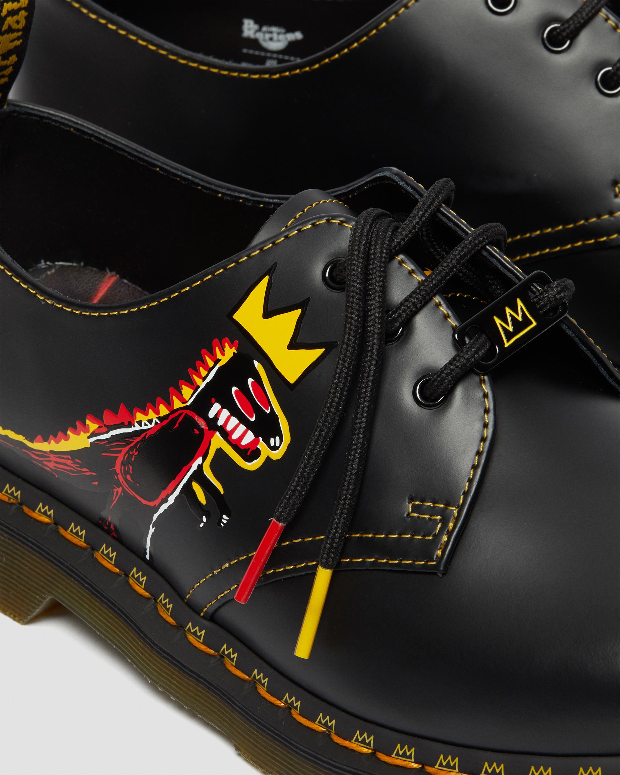 1461 Basquiat Leather Oxford Shoes​ in BLACK+DMS YELLOW | Dr. Martens™